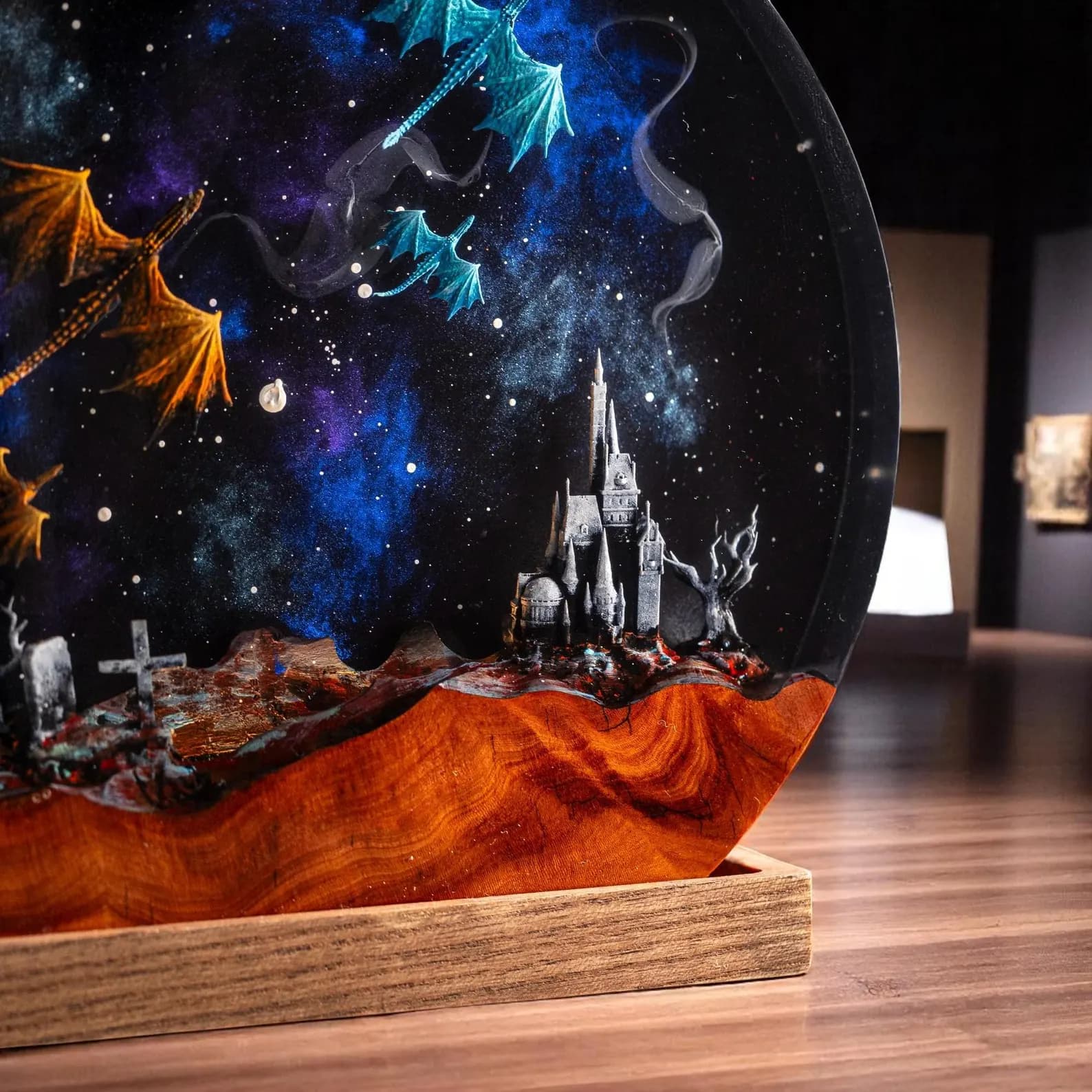 Dragon Galaxy Resin Lamp, Ice Dragon And Fire Dragon Resin Night Light, Christmas lamp, dragon lamp, Fantasy Lamp, Anime Lamp, Gift For Him 8