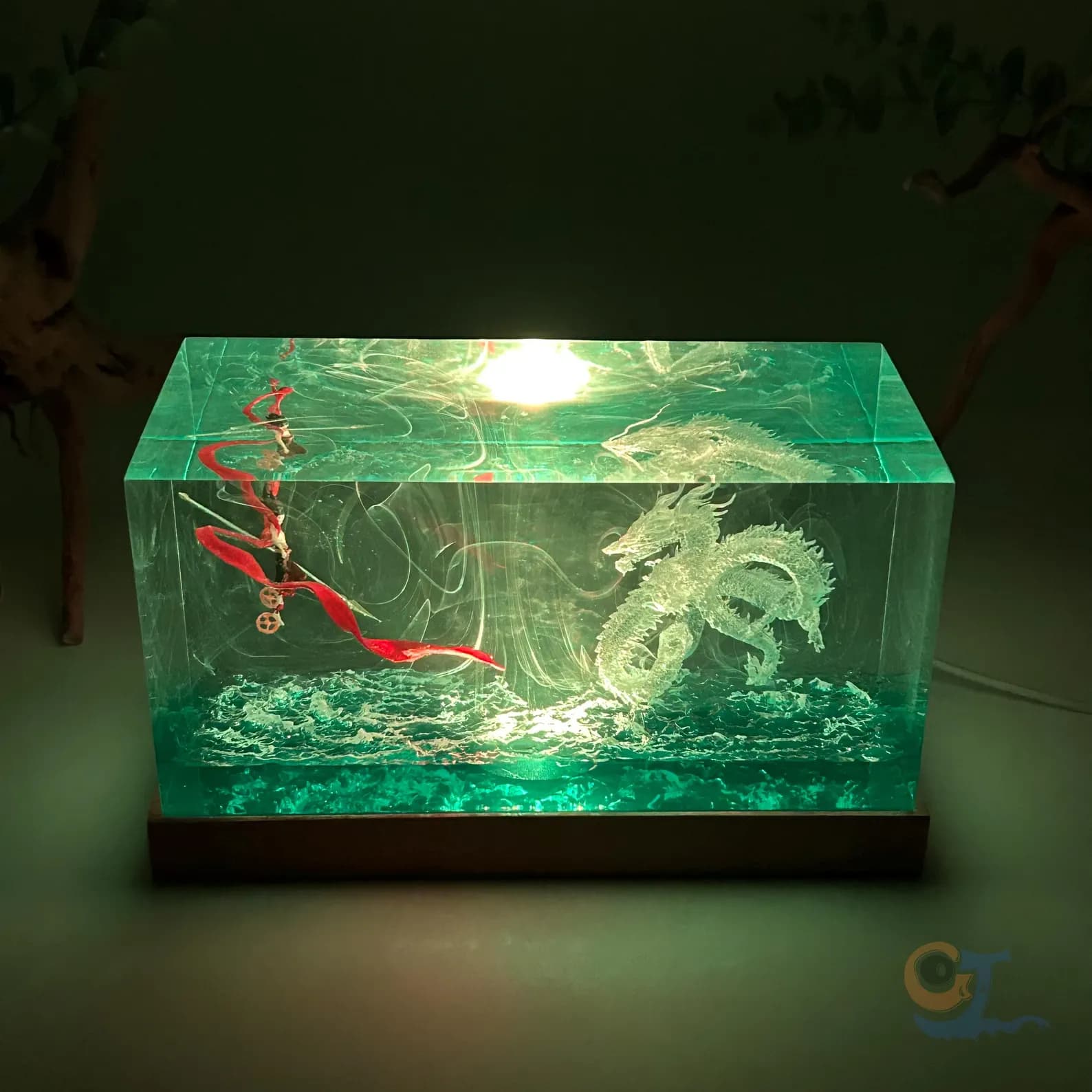 Personalized Resin Dragon Night Light, Creative Handmade Micro Landscape Table Lamp, Collectible Ornaments, Unique Gift, Halloween Gift 2