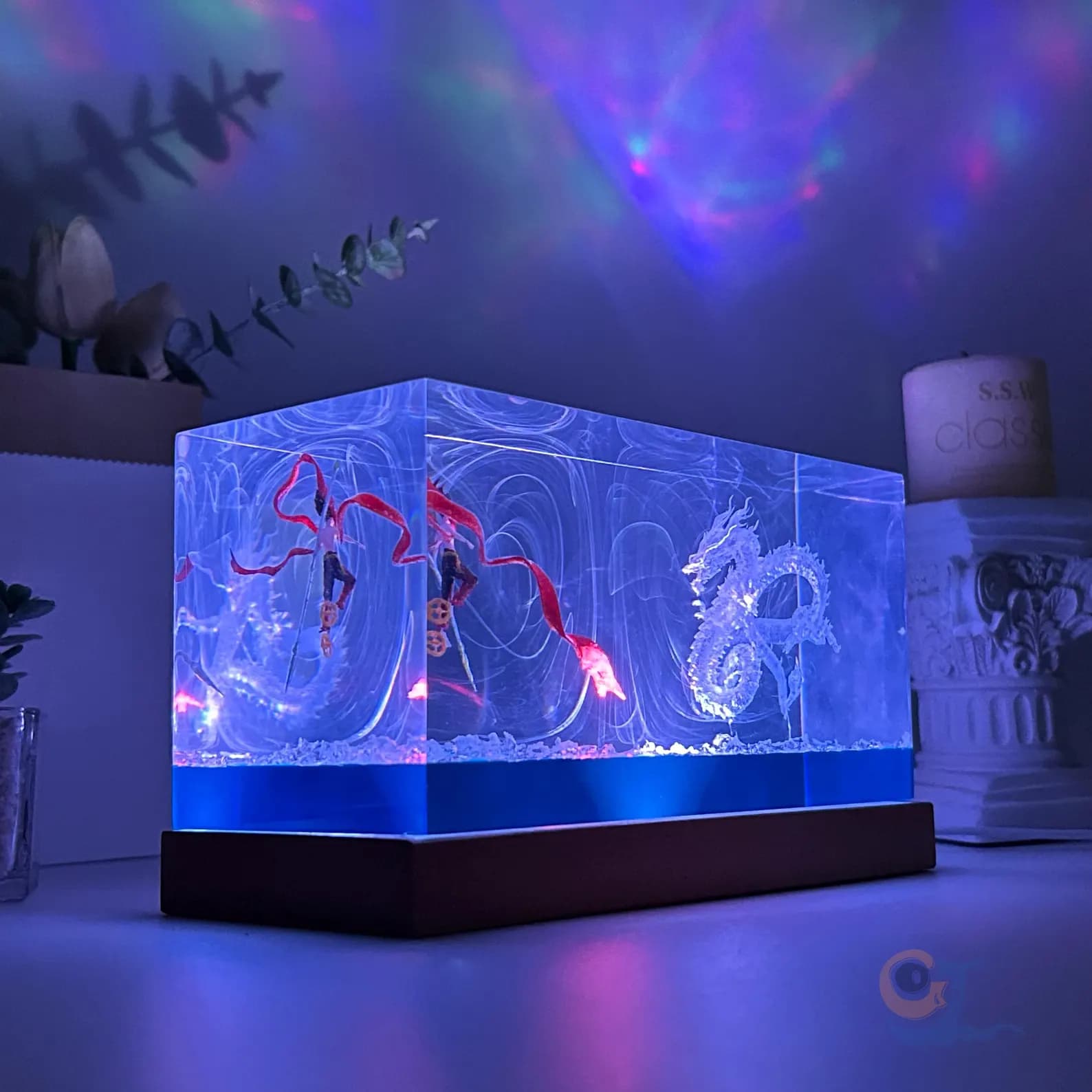 Personalized Resin Dragon Night Light, Creative Handmade Micro Landscape Table Lamp, Collectible Ornaments, Unique Gift, Halloween Gift 6