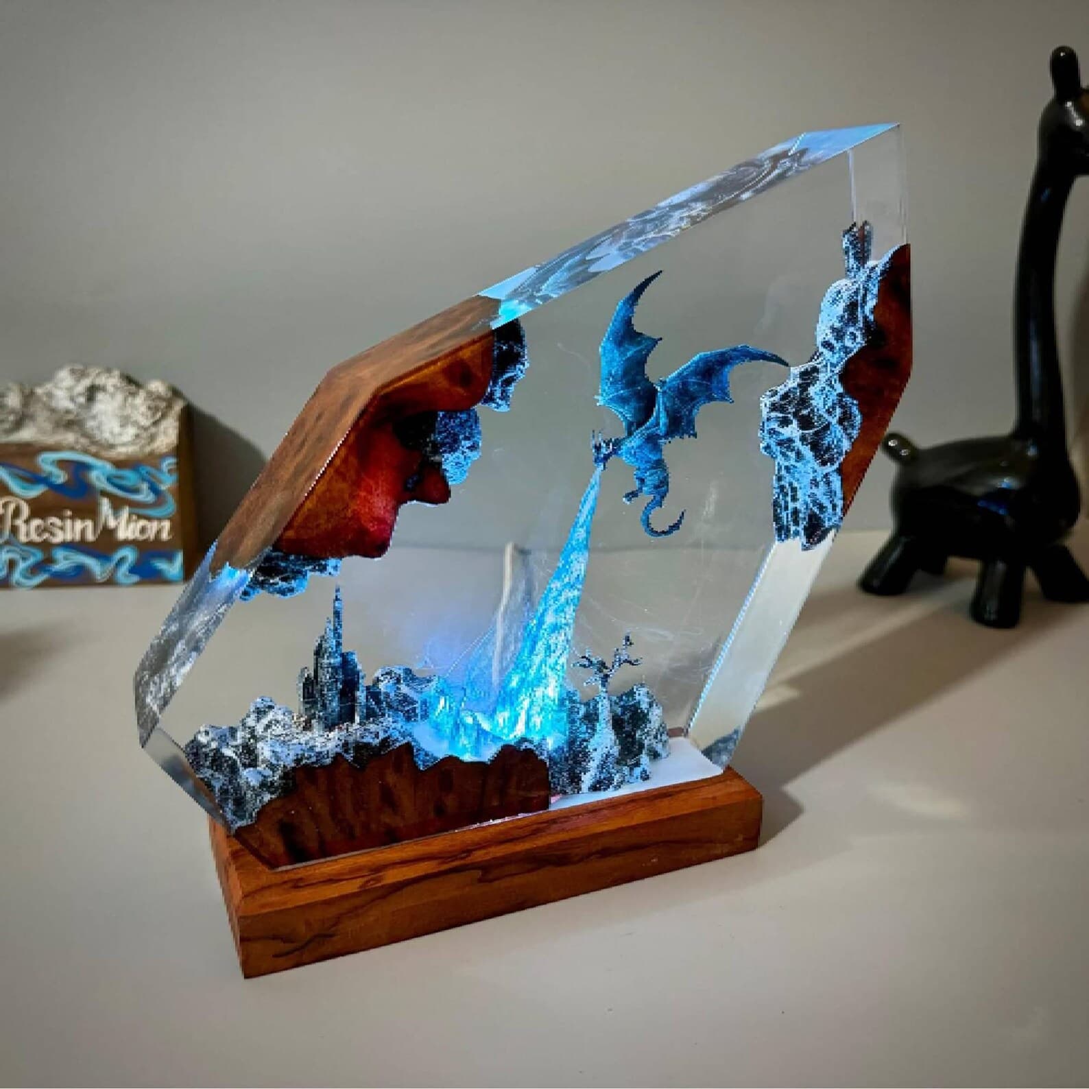 Dragon Fantasy Resin Lamp | LED Art Decor 3