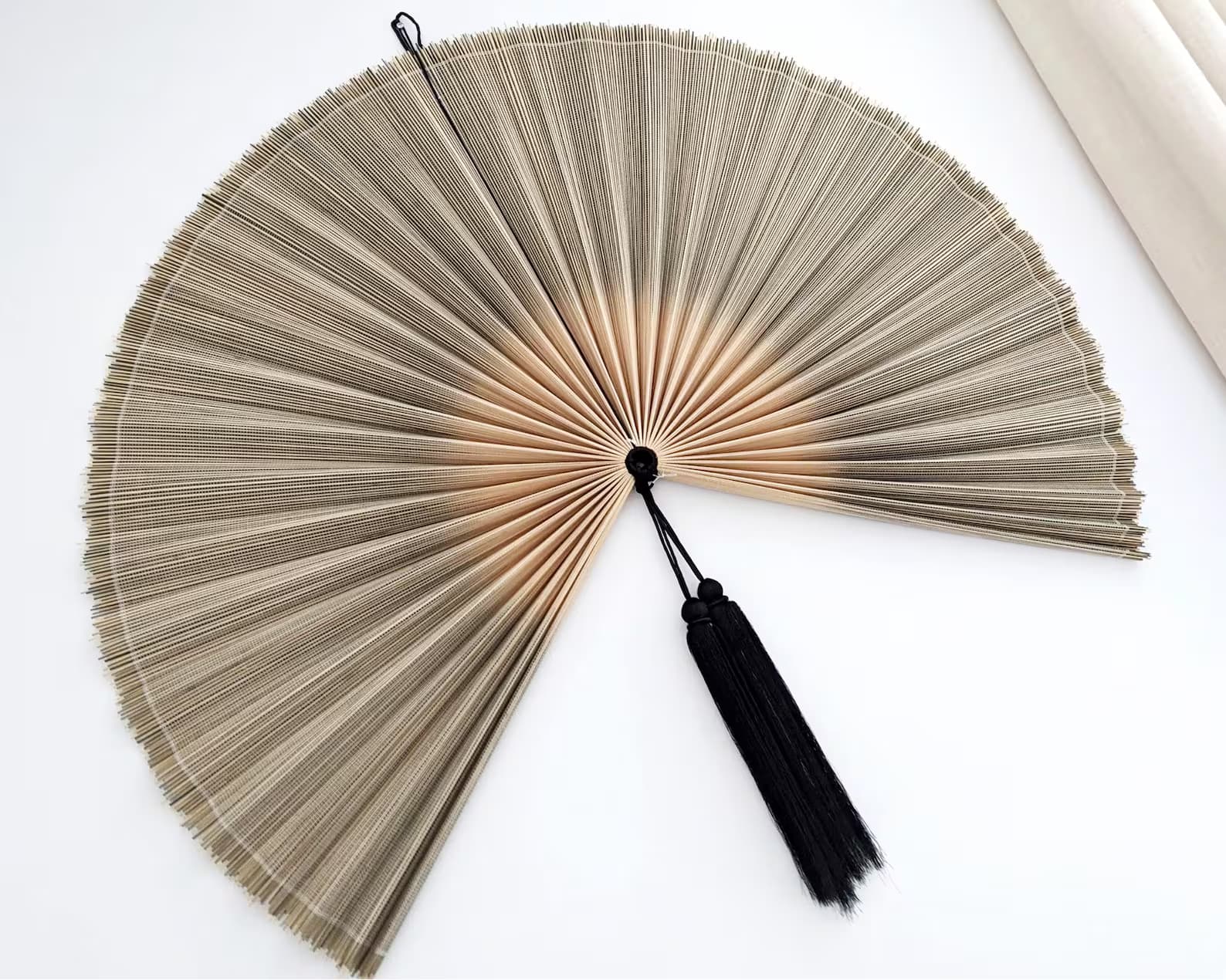 Wall Fan Decor, Bamboo Decorative Fans, Handcrafted Bamboo Fan, Boho Bamboo Wall Decor, Artisan Bamboo Fan Decor, Bamboo Fan ( Style Fan 80) 1
