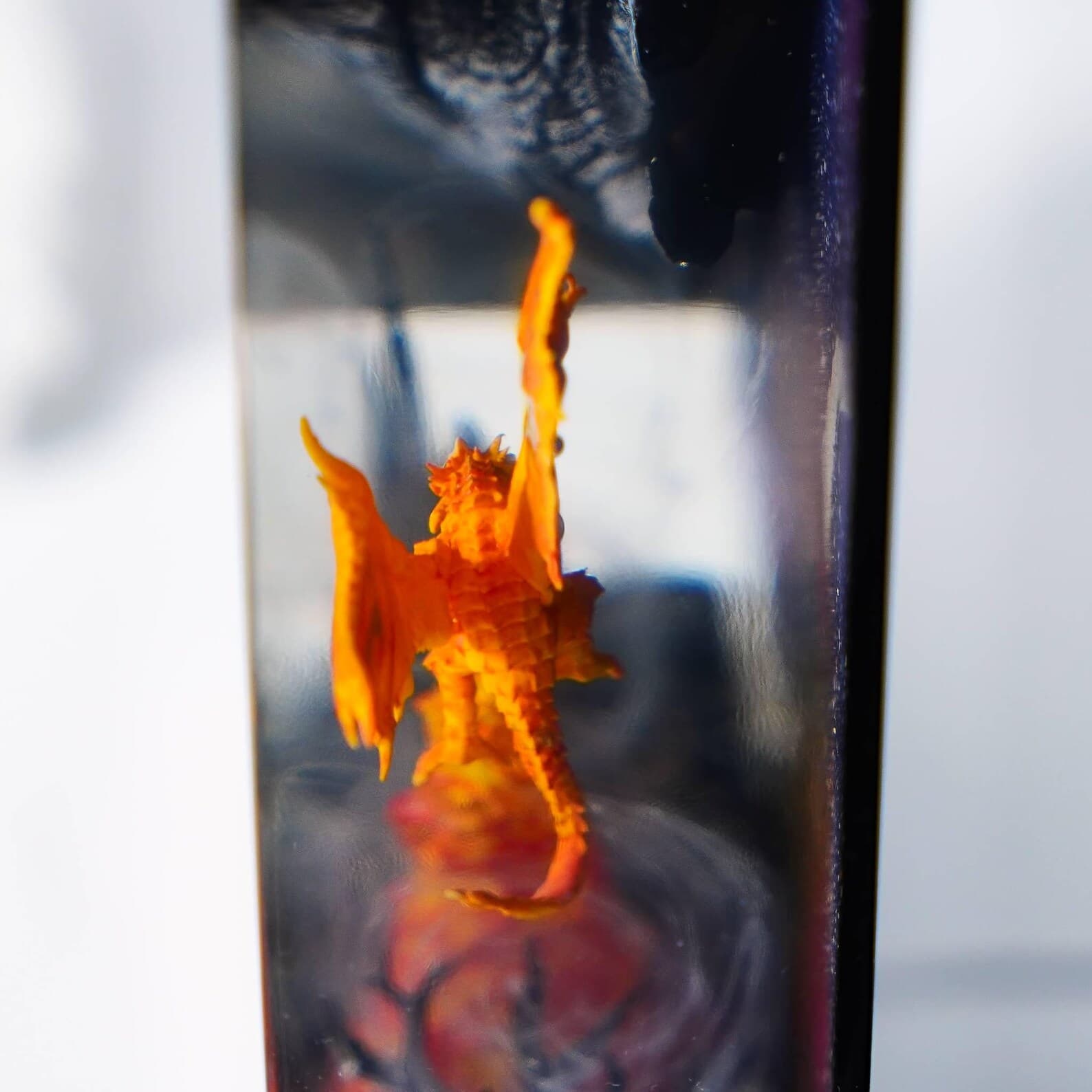 Dragon Resin Lamp, Handmade night Light gift, Unique Dragon Gift for Room Decor, Birthday gift for him, Gaming gift, Christmas Gift 11