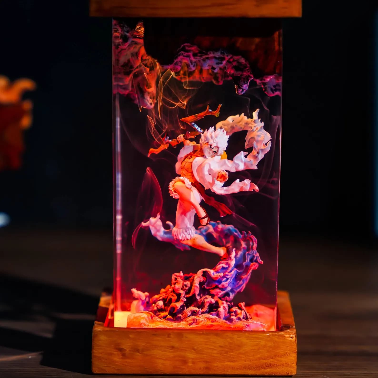 Z.or.o Dragon Lamp, Onepi.ec/e diorama wood resin lamp, G.e.ar 5 Inspired, Gift For kid, gift for him, Valentine Gift Idea, Gift For Otaku 17