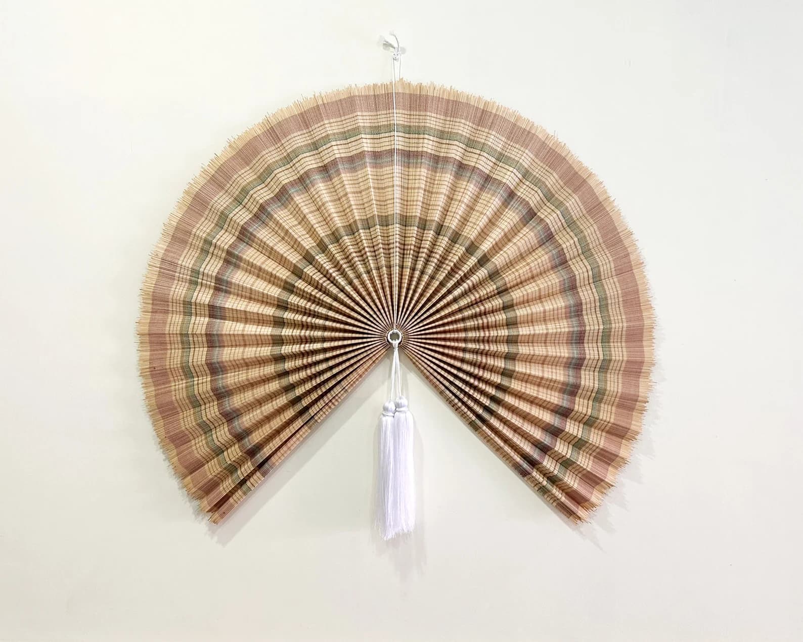Wall Fan Decor, Bamboo Decorative Fans, Handcrafted Bamboo Fans, Boho Bamboo Wall Decor, Artisan Bamboo Fan Decor, Bamboo Fan ( Style 105 )