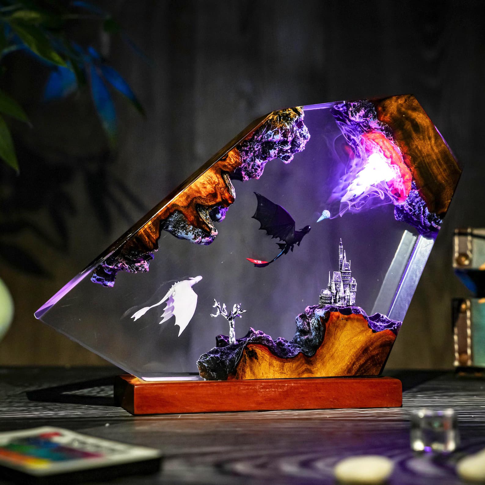 Tooth.less and Light fu.ry night light, Handmade dragons Light, Fantasy Gift for Her or Kids, dragon age, christmas ornaments 4