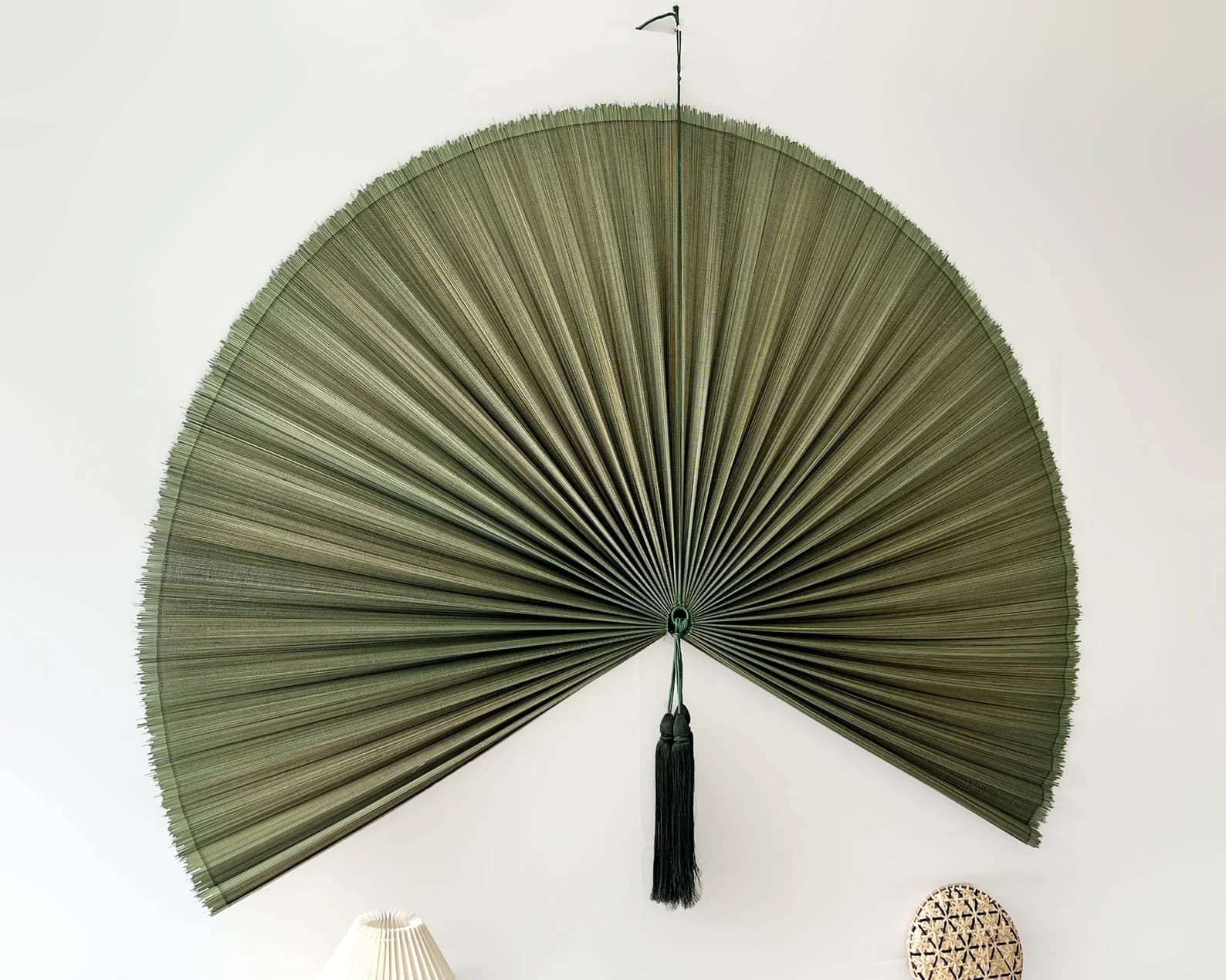 Wall Fan Decor, Bamboo Decorative Fans, Handcrafted Bamboo Fans, Boho Bamboo Wall Decor, Artisan Bamboo Fan Decor, Bamboo Fan ( Style Fan 1) 2