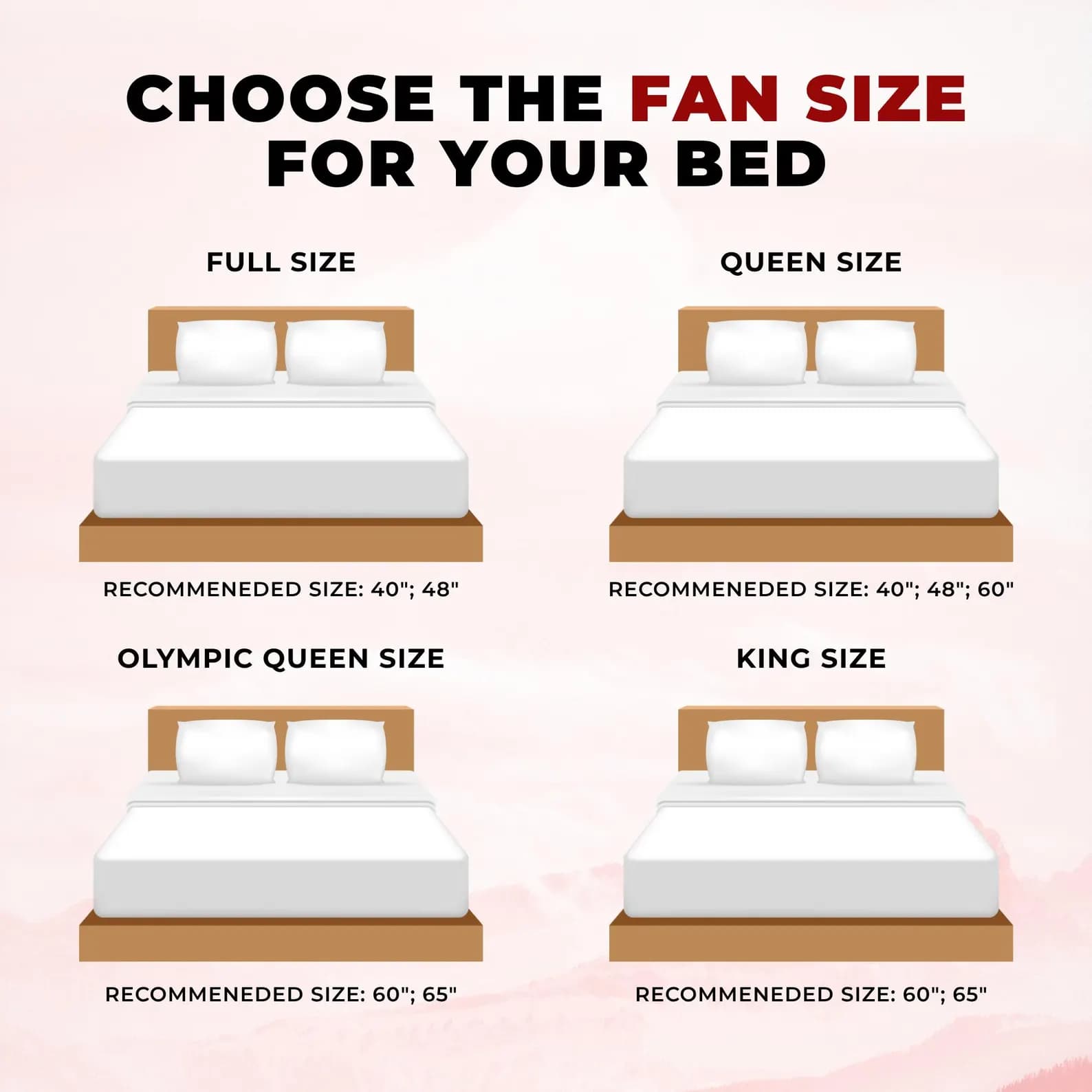 Light Pink Bamboo Wall Hanging Fan 5