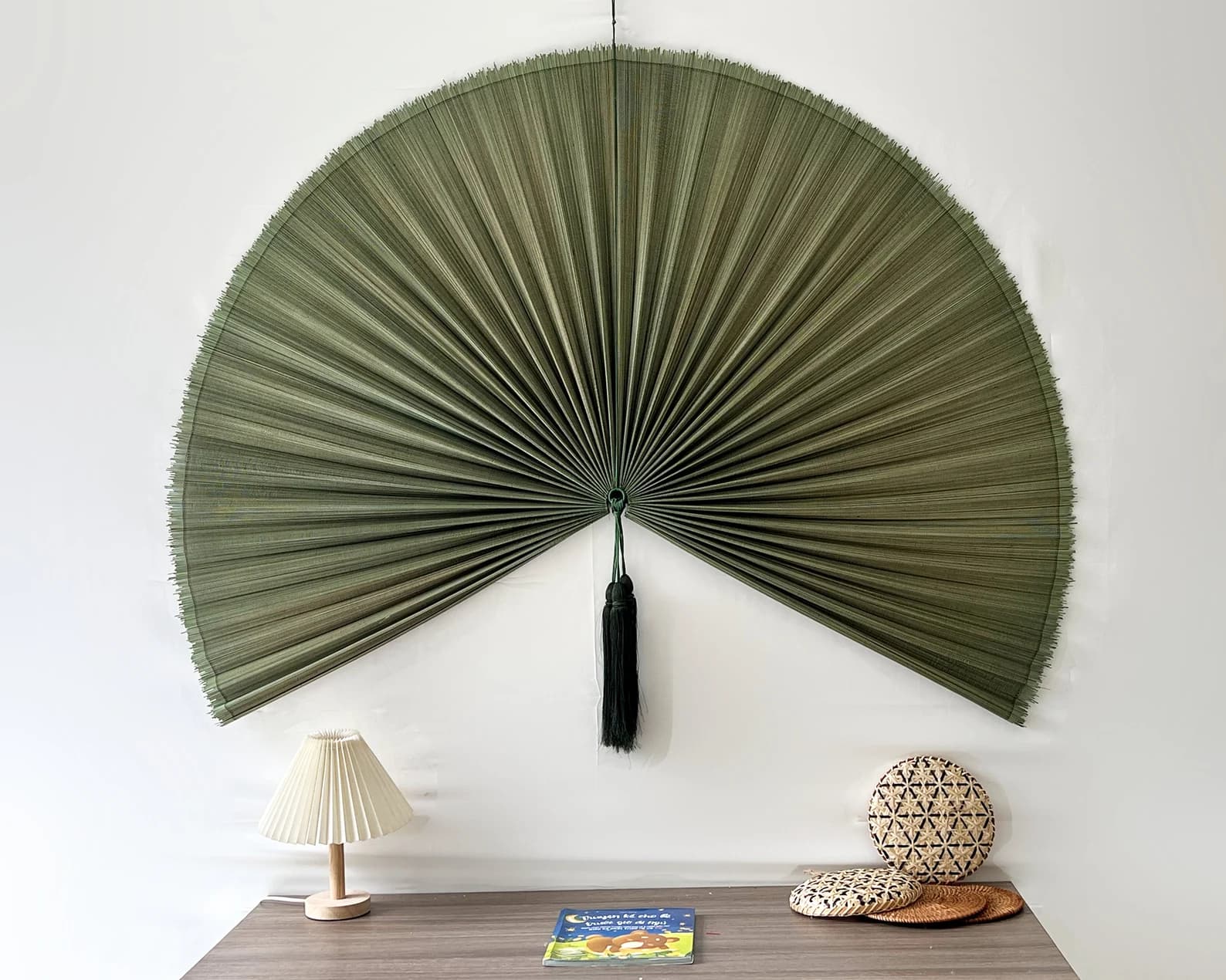 Wall Fan Decor, Bamboo Decorative Fans, Handcrafted Bamboo Fans, Boho Bamboo Wall Decor, Artisan Bamboo Fan Decor, Bamboo Fan ( Style Fan 1) 4