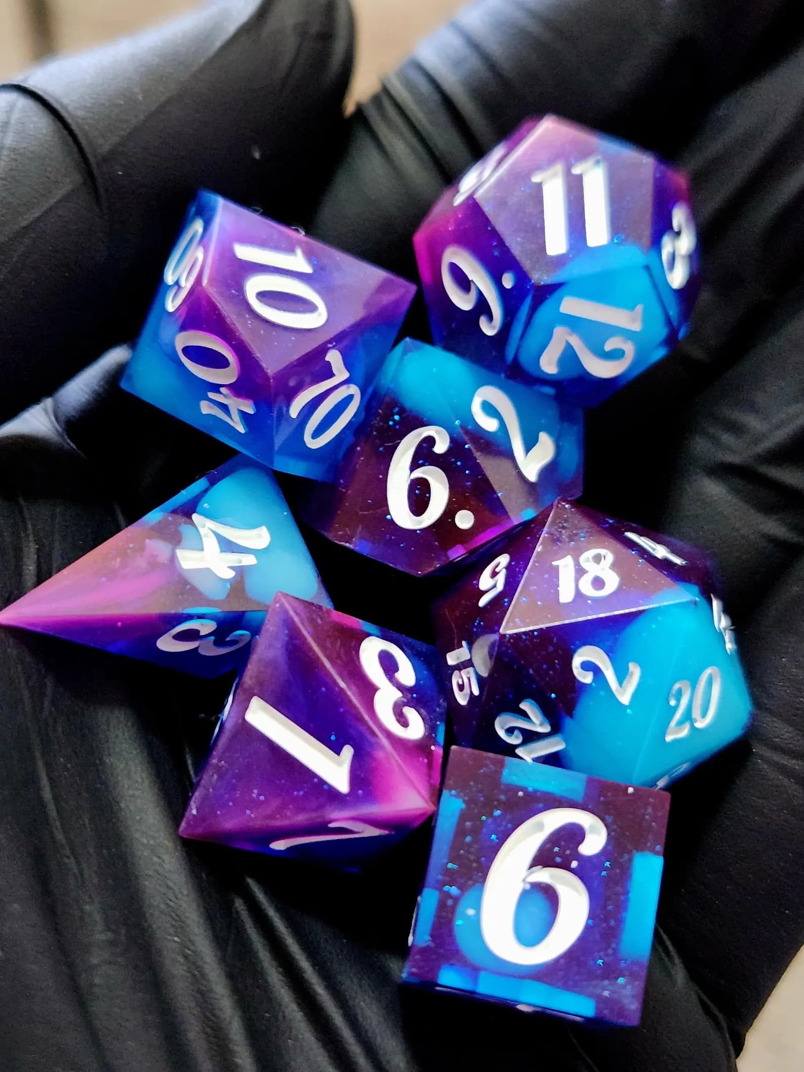 Lava Lamp 7pc Sharp Edge Dice Set 3