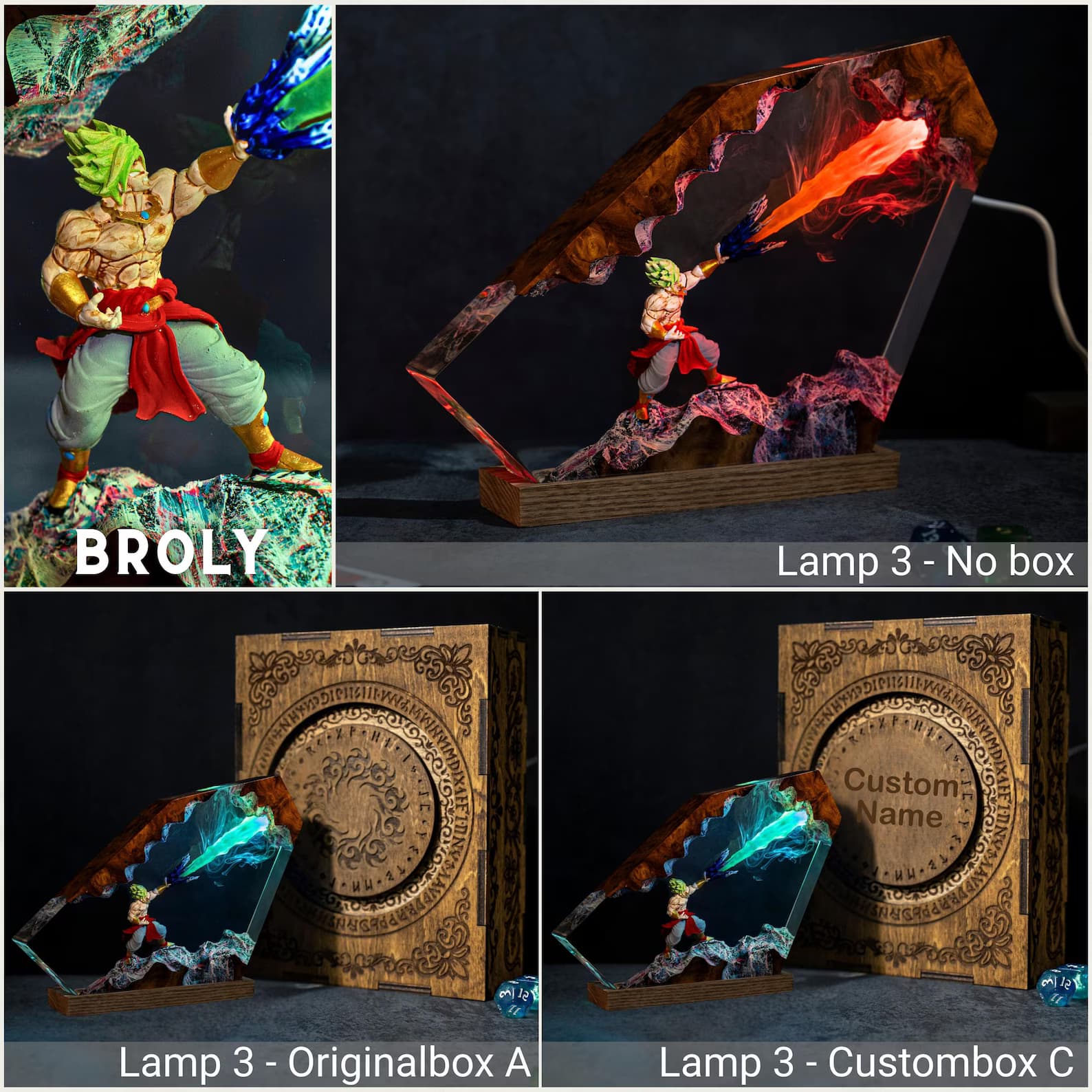 Songoku Super Saiyan Resin Lamp, dragonball figure, christmas lights, Xmas gift ideas for kids 19