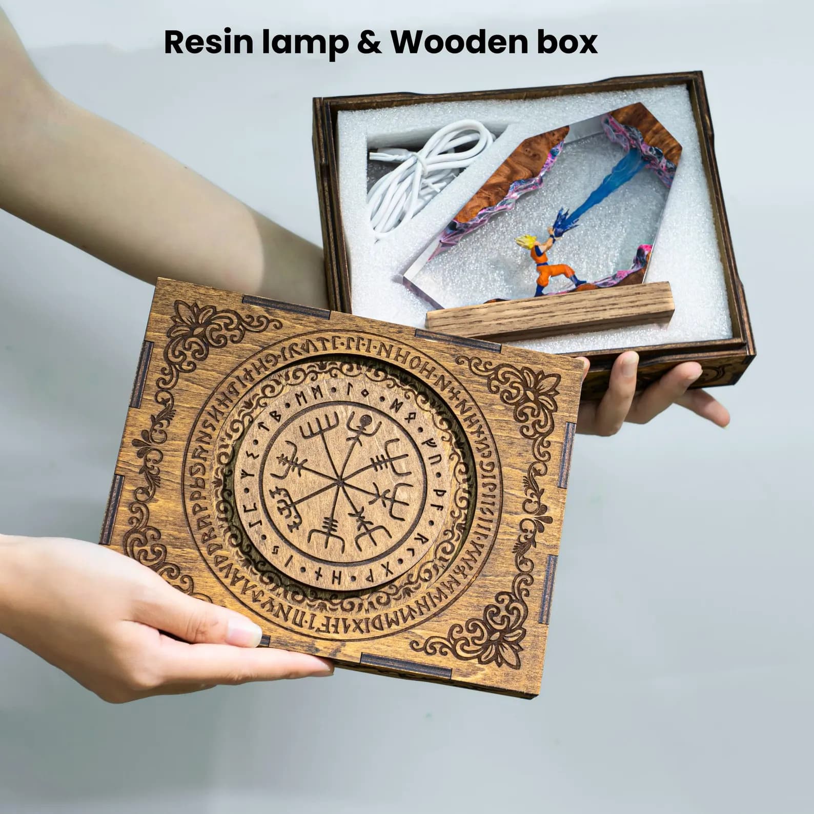 Dragon Resin Night Light, Fire Dragon and Ice Dragon Lamp, christmas gift ideas for him 11