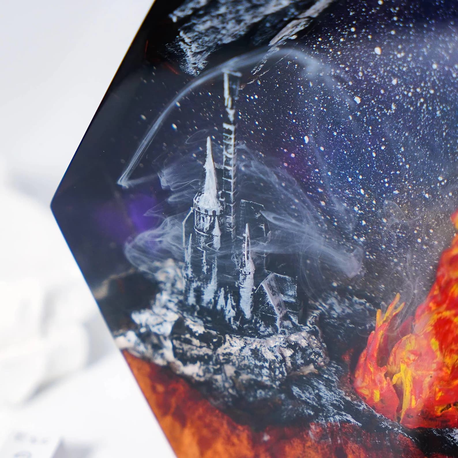 Highlights Made by DreamLayerStore Materials: Pla; Lamp shade material: Plastic Width: 6 inches Height: 10 inches Bring a touch of fantasy into your home with this stunnning, handcrafted dragon lamp. each piece is 3D printed,hand painted, and carefully assembled to creat a dramatic "eclipse glow" effect-perfect for bedside table, game room, office, or any space that needs a mythical vibe. 13