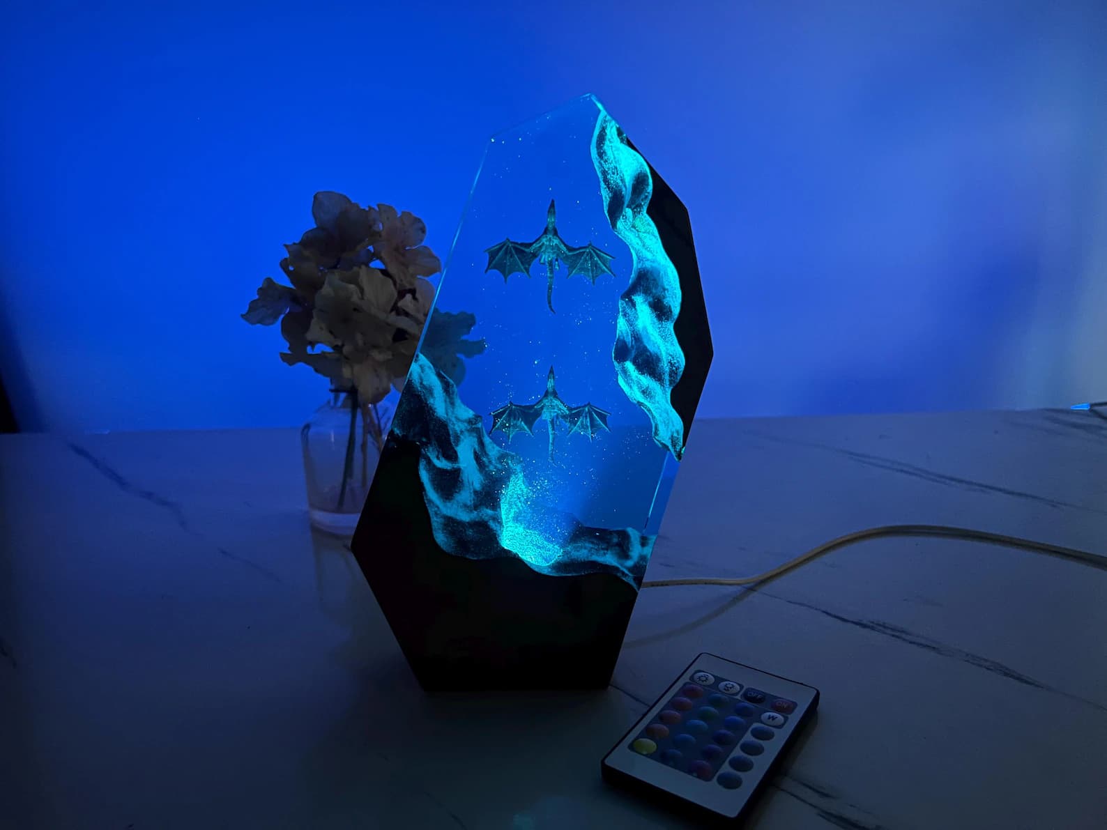 Fire Dragon and Ice Dragon Resin LampâChristmas Decoration, Dragon Lover Gift MrChuahStore 5 out of 5 stars 5