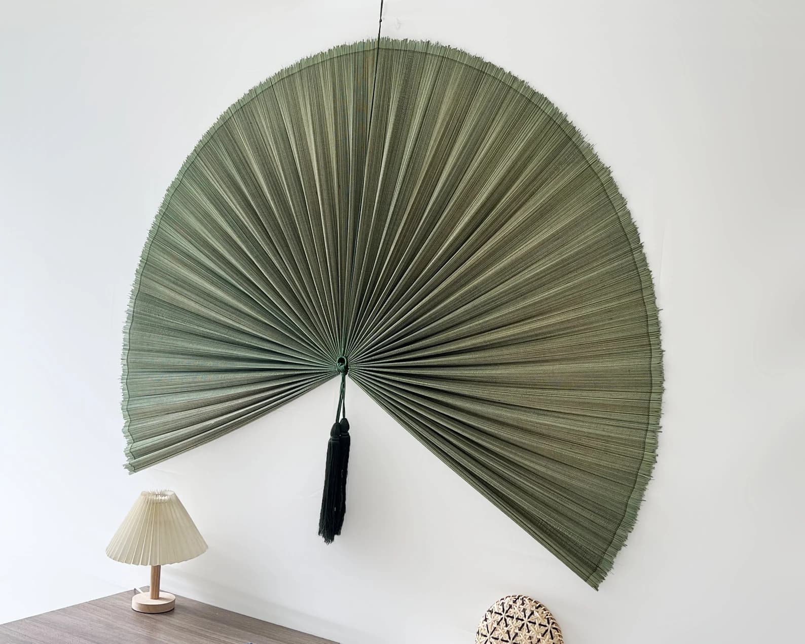 Wall Fan Decor, Bamboo Decorative Fans, Handcrafted Bamboo Fans, Boho Bamboo Wall Decor, Artisan Bamboo Fan Decor, Bamboo Fan ( Style Fan 1) 3