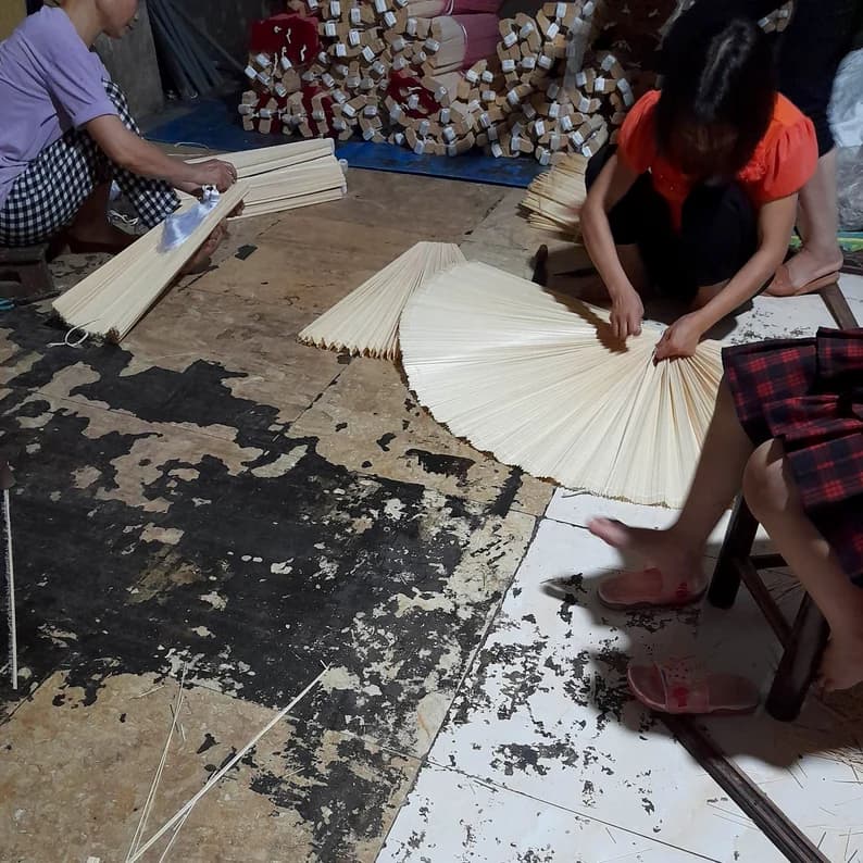 Wall Fan Decor, Bamboo Decorative Fans, Handcrafted Bamboo Fan, Boho Bamboo Wall Decor, Artisan Bamboo Fan Decor, Bamboo Fan ( Style Fan 93) 2