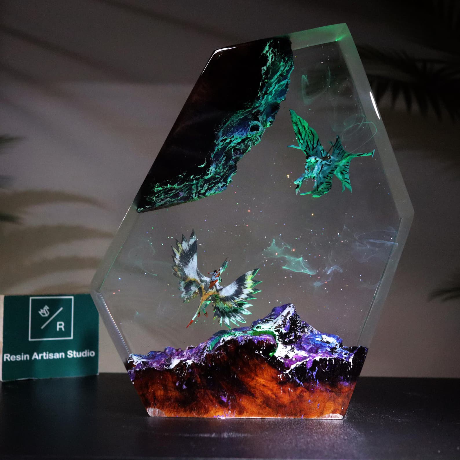 Diorama Windtraders Jake Sully VS Nightwraith Varang Avatar 3 Resin figure Night Light, Avatar 3 fire and ash Figure gift, Unique Desk Lamp 3