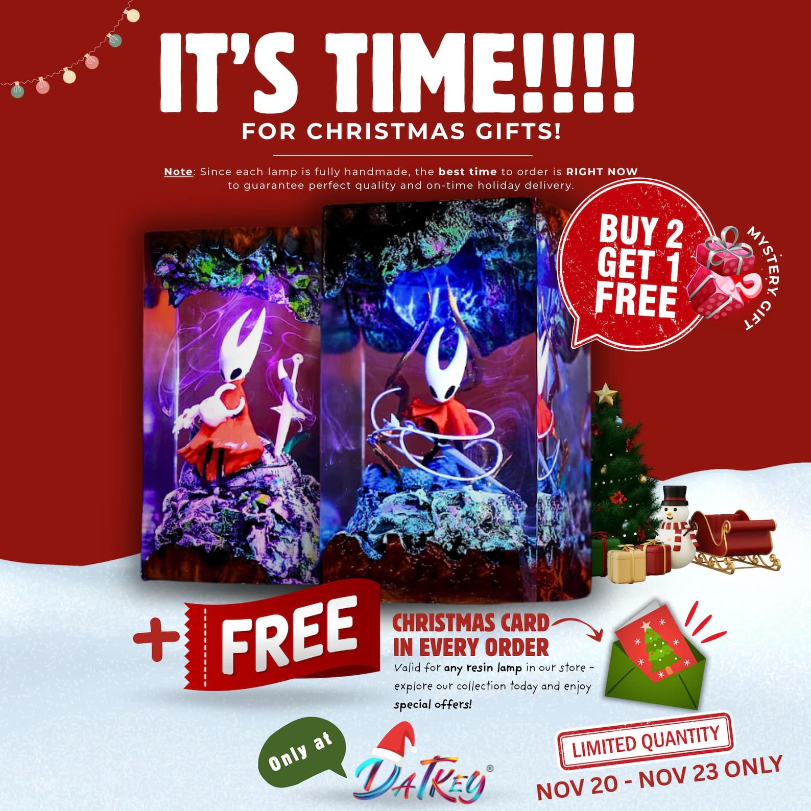 Custom 1 Pl/ece Lamp, Diorama night light, Dragon resin lamp, Swordsman Inspired, Gift For kid, Gamer Desk Decor, Christmas Gift for Him 3