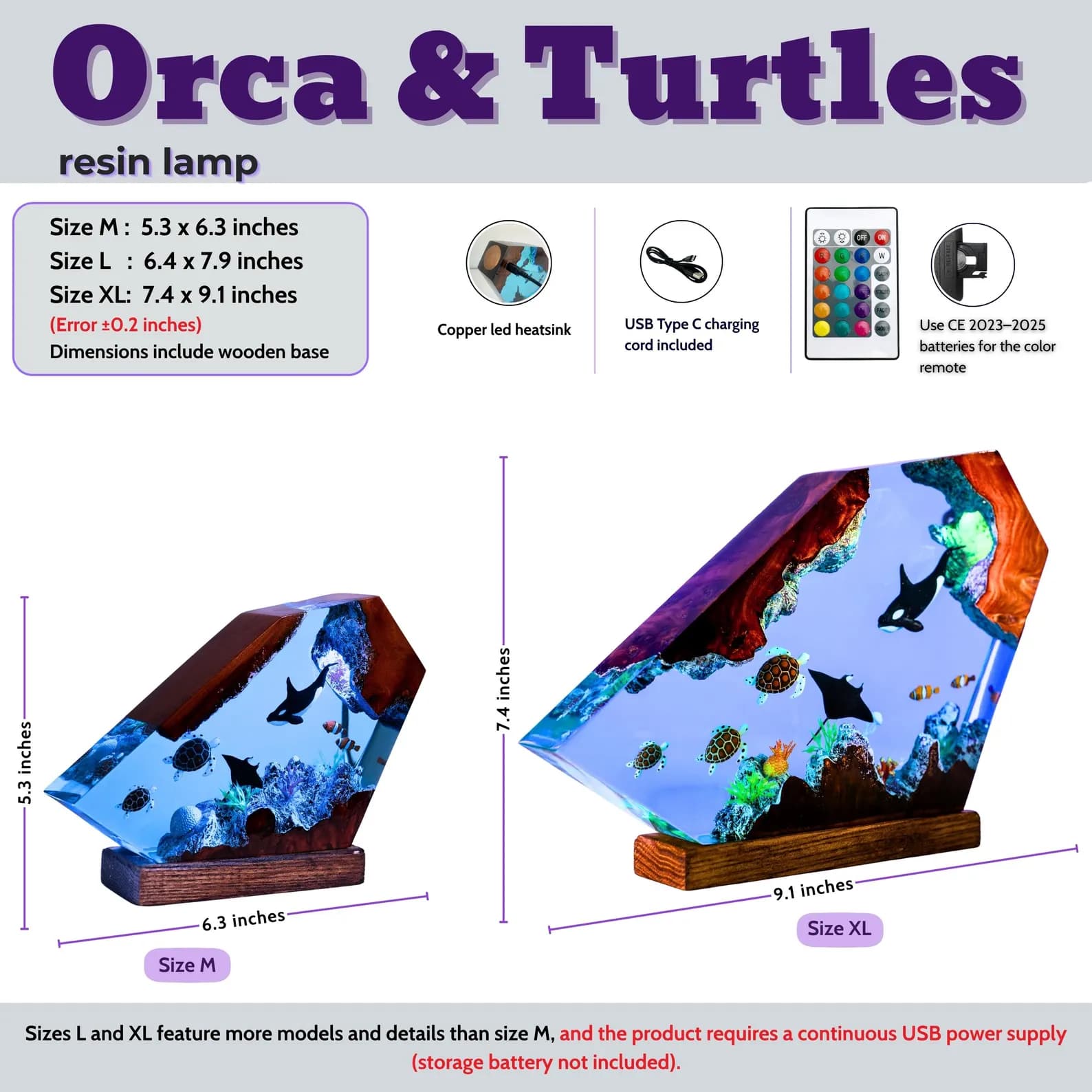 Dragon Resin Night Light, Fire Dragon and Ice Dragon Lamp, christmas gift ideas for him 8