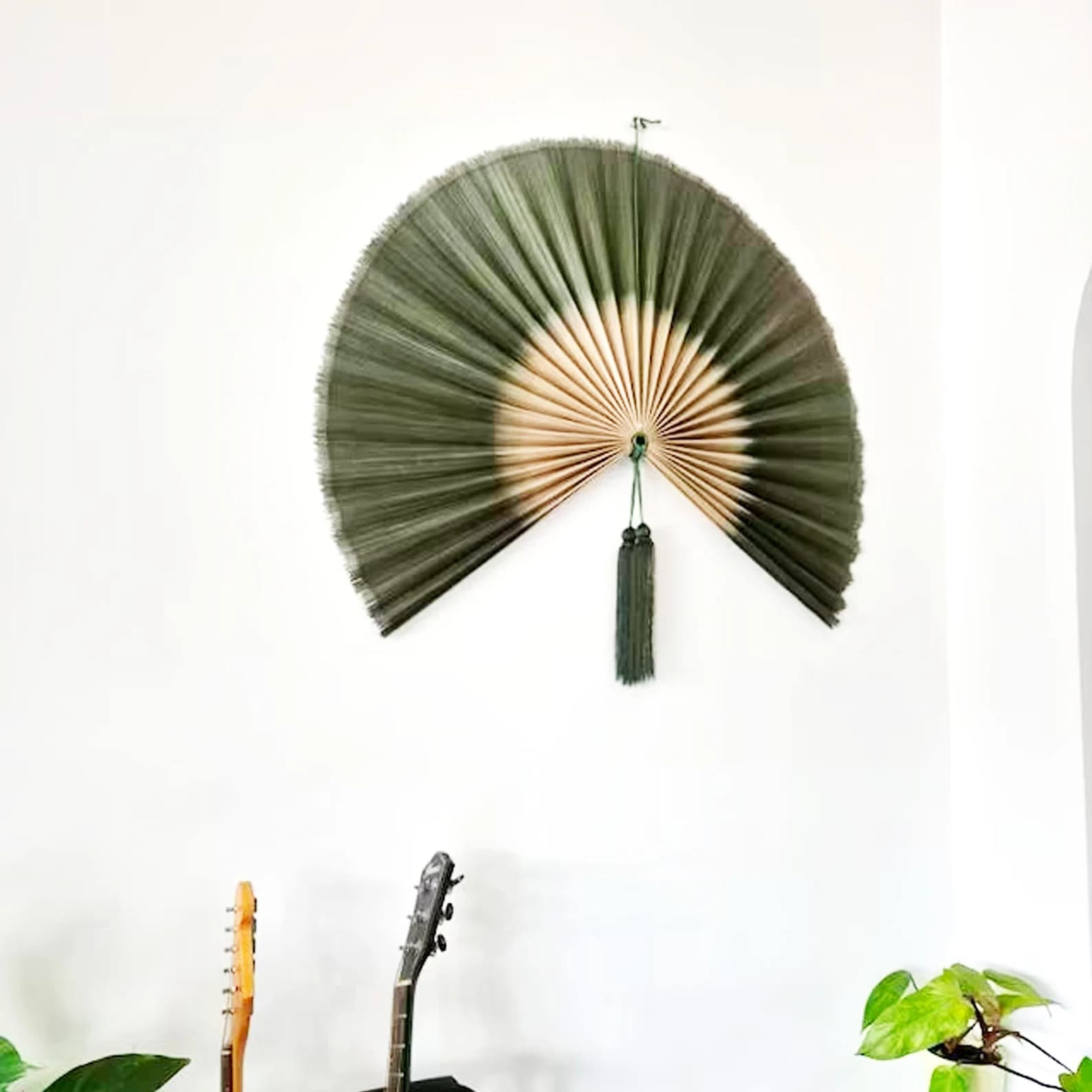 Wall Fan Decor, Bamboo Decorative Fans, Handcrafted Bamboo Fan, Boho Bamboo Wall Decor, Artisan Bamboo Fan Decor, Bamboo Fan (Style Fan 101) 1