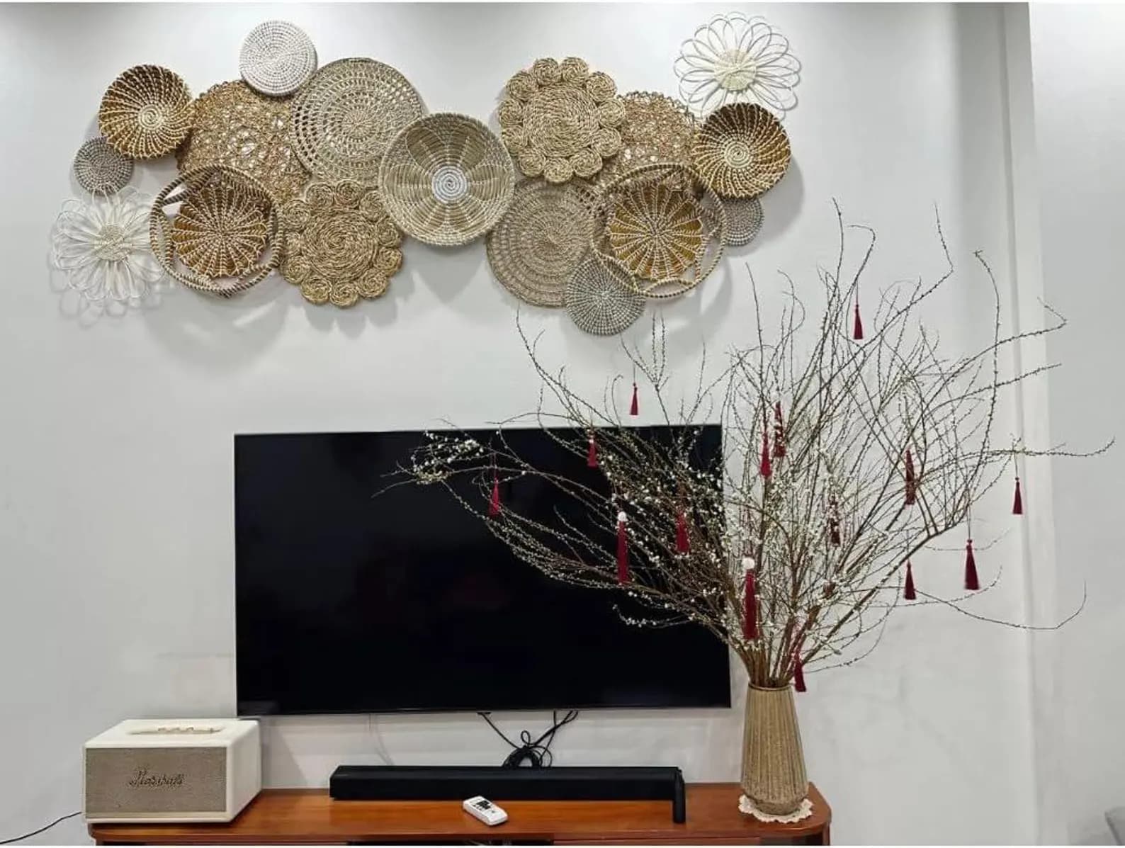 Boho Wall Decor Baskets 8