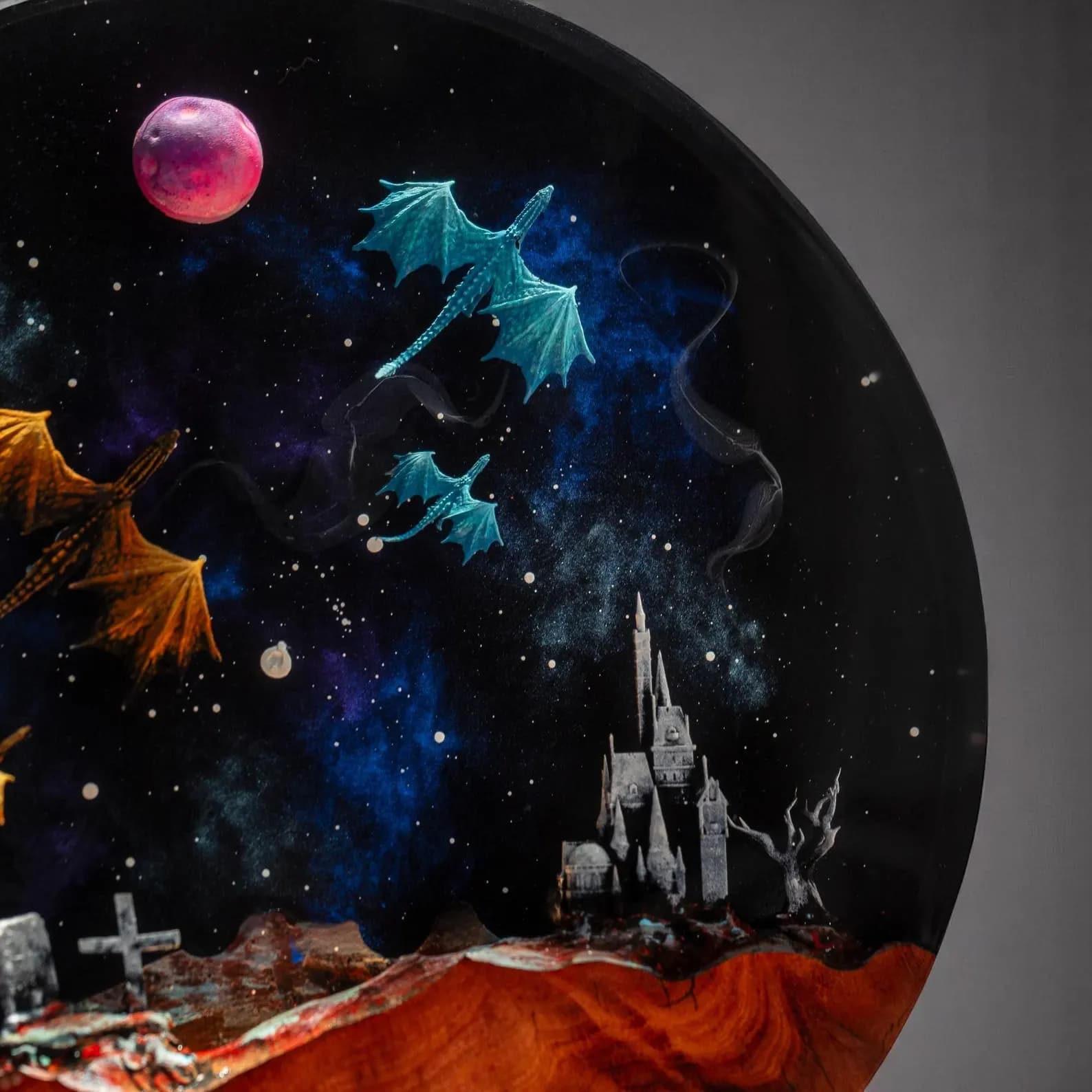 Dragon Galaxy Resin Lamp, Ice Dragon And Fire Dragon Resin Night Light, Christmas lamp, dragon lamp, Fantasy Lamp, Anime Lamp, Gift For Him 6