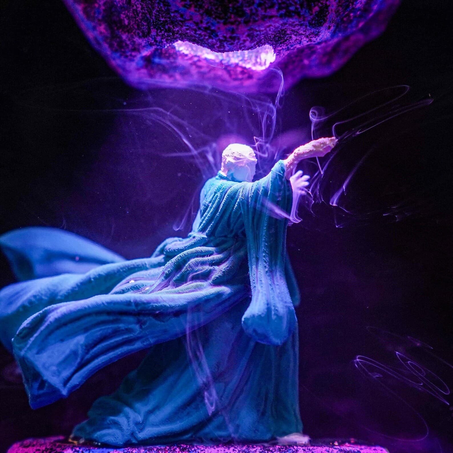 Handmade Room decor Epoxy Lamp,Diorama Power Ring lamp,Resin Night light gift,Gaming Resin Lamp,desk lamp,Desk decor,Unique Gift 4