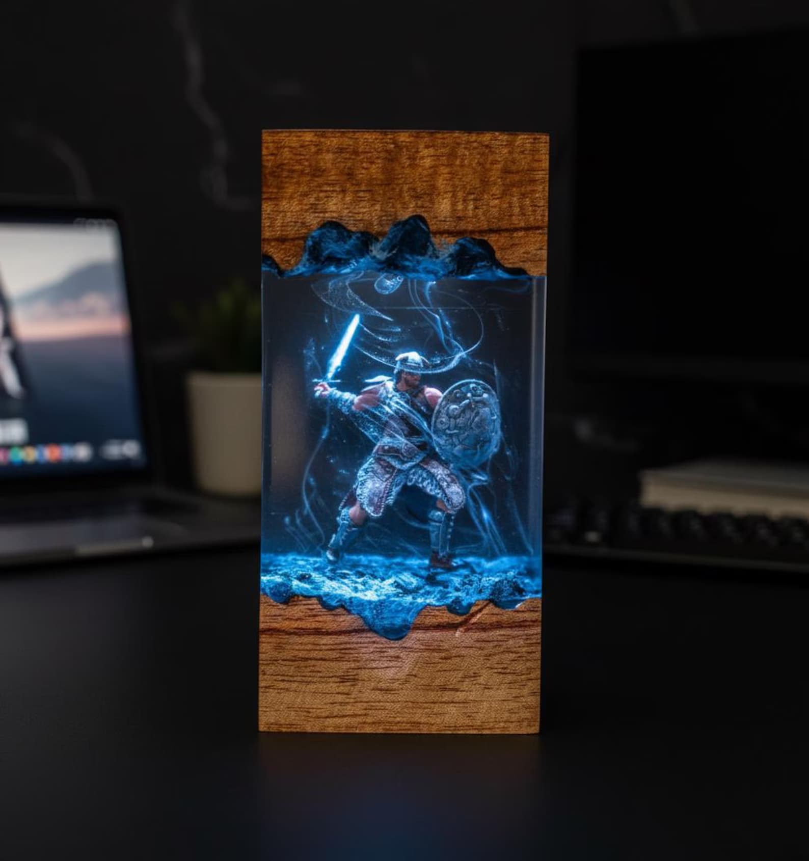 Handmade Dragon Born Resin Lamp – Handmade Epoxy Night Light, Gaming & Skyrim-Style Decor, Unique Christmas Gift 12