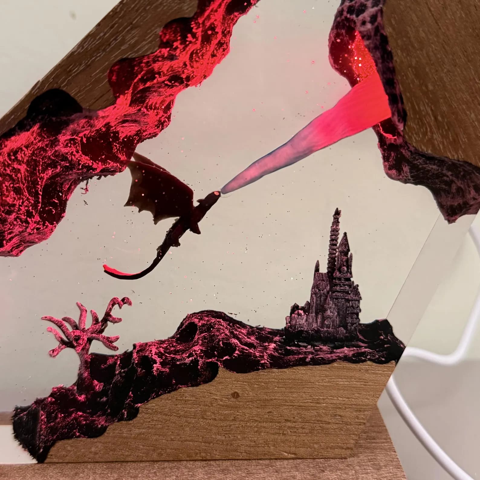 Toothless & Light Fury Resin Lamp, Christmas Gift Ideas for Her, How to Train Your Dragon Night Light, Fantasy Dragon Crystal LED Decor 16