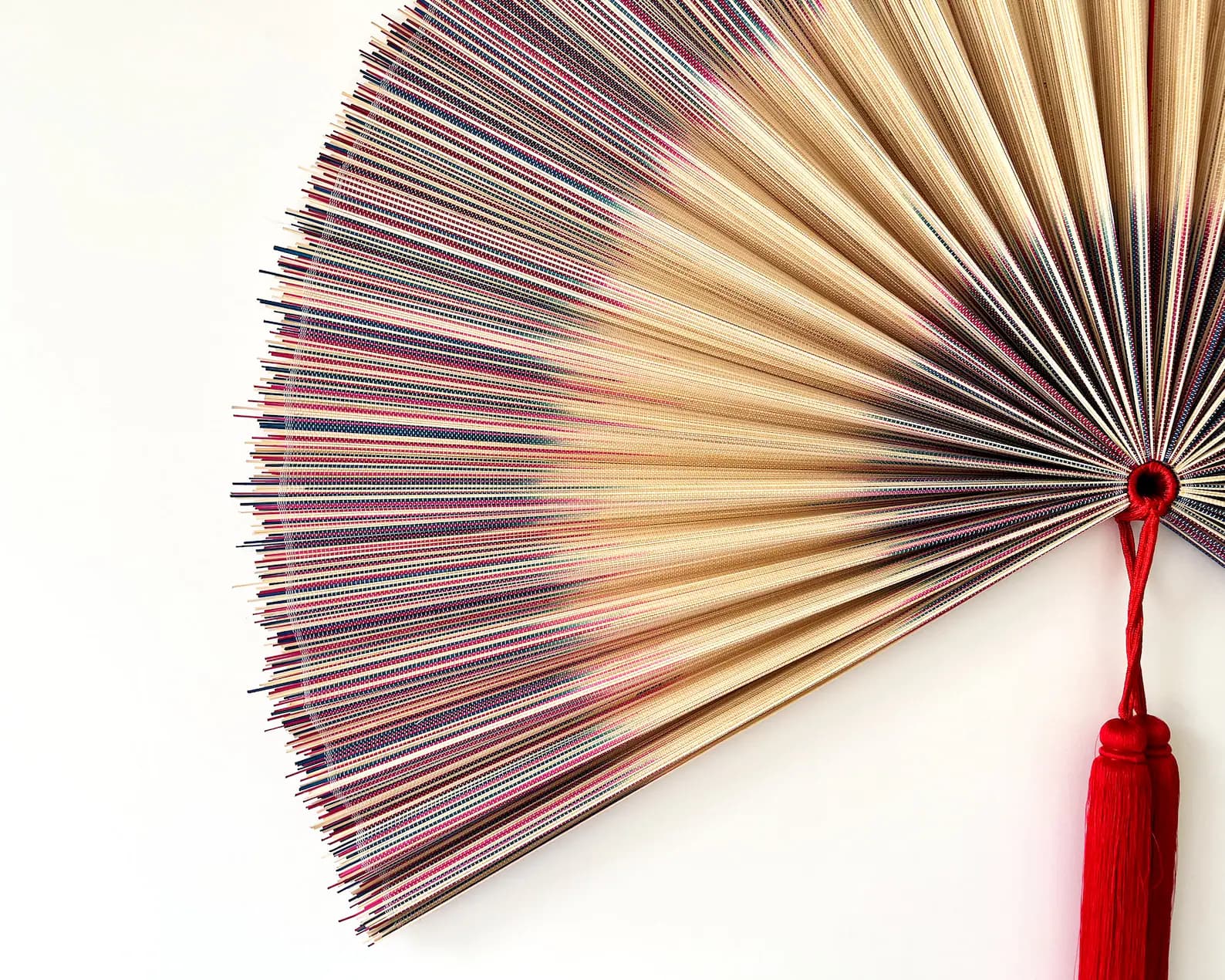 Wall Fan Decor, Bamboo Decorative Fans, Handcrafted Bamboo Fan, Boho Bamboo Wall Decor, Artisan Bamboo Fan Decor, Bamboo Fan ( Style Fan 27) 5