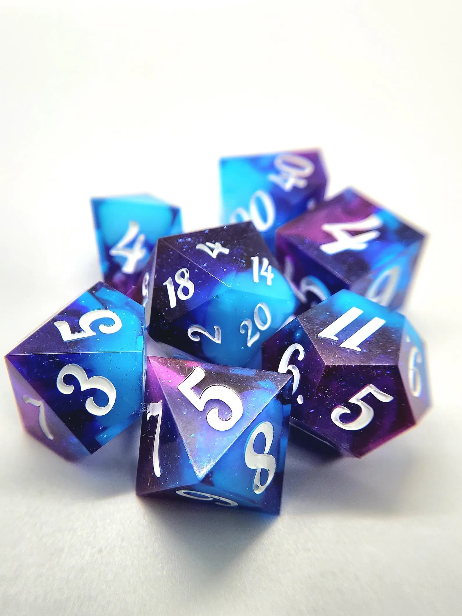 Lava Lamp 7pc Sharp Edge Dice Set