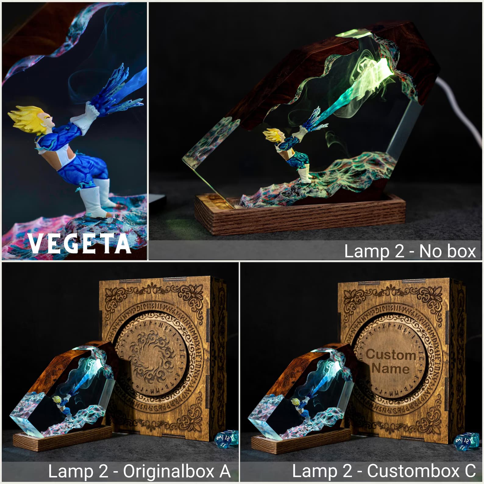 Songoku Super Saiyan Resin Lamp, dragonball figure, christmas lights, Xmas gift ideas for kids 18