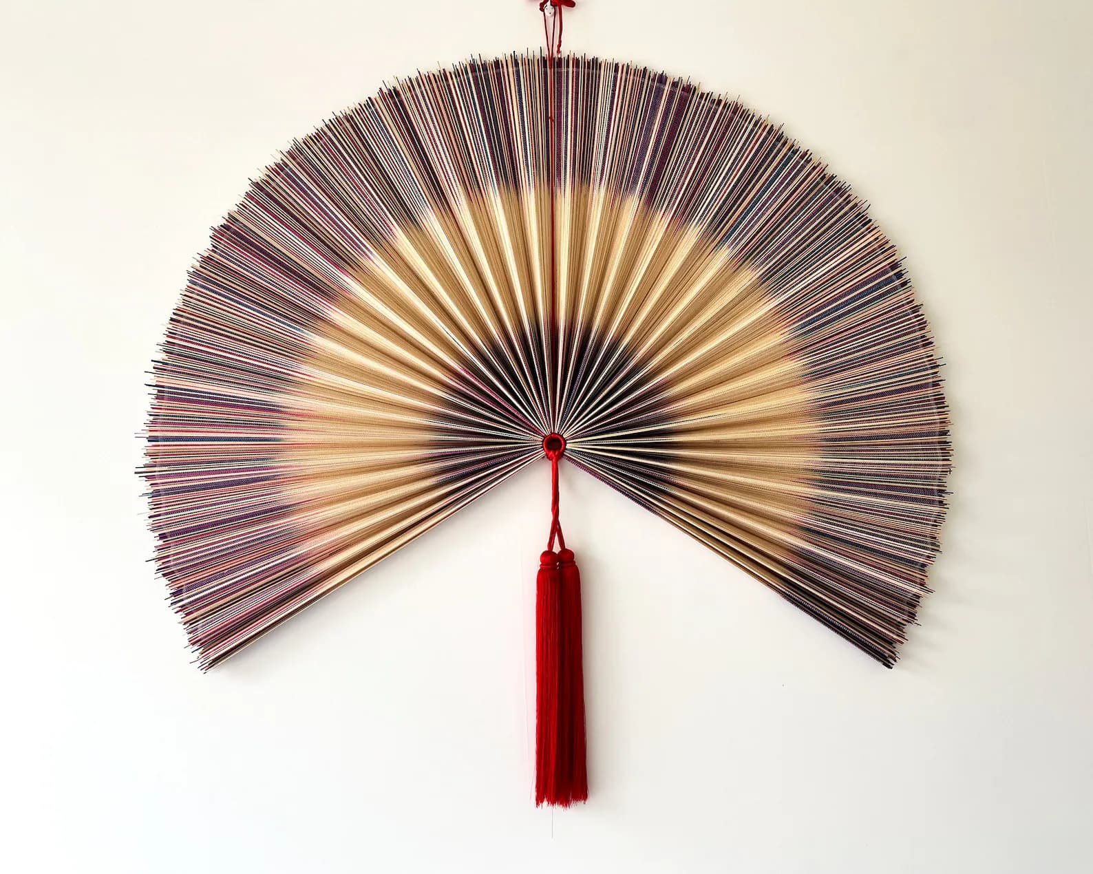 Wall Fan Decor, Bamboo Decorative Fans, Handcrafted Bamboo Fan, Boho Bamboo Wall Decor, Artisan Bamboo Fan Decor, Bamboo Fan ( Style Fan 27) 1
