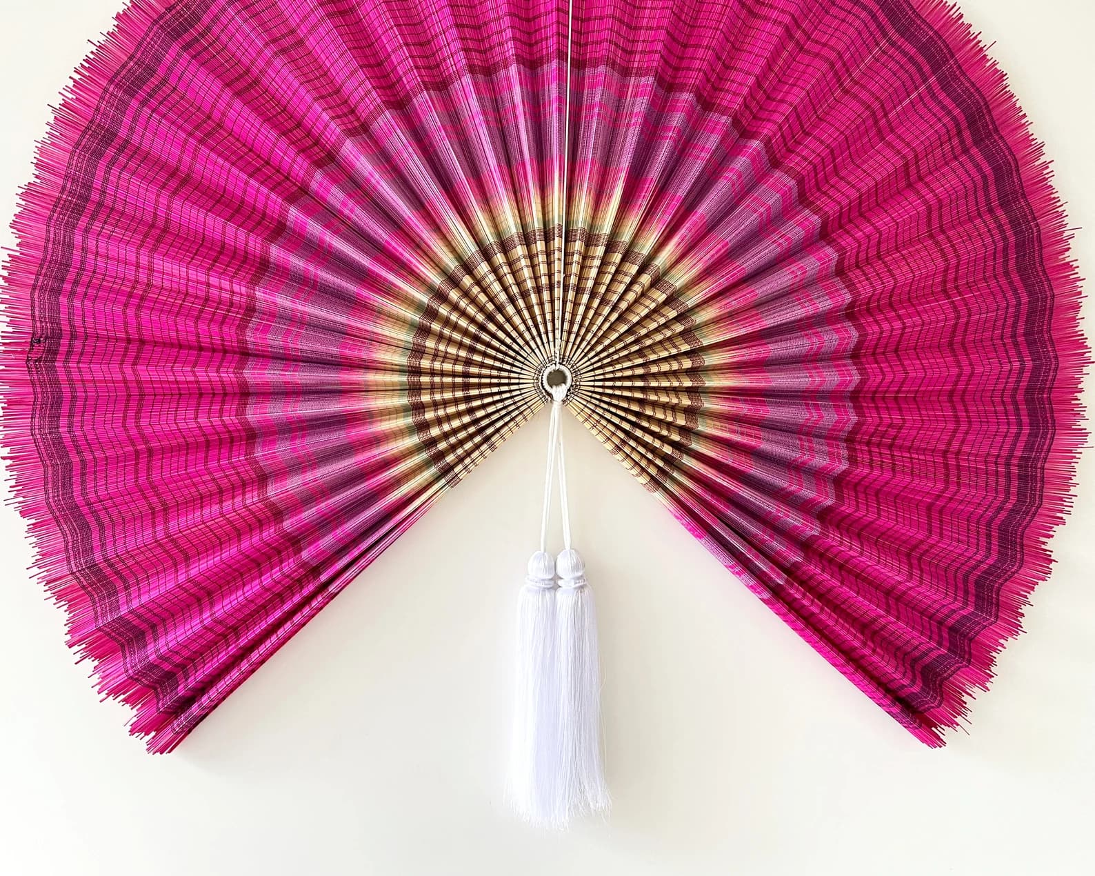 Wall Fan Decor, Bamboo Decorative Fans, Handcrafted Bamboo Fan, Boho Bamboo Wall Decor, Artisan Bamboo Fan Decor, Bamboo Fan ( Style Fan 19) 7