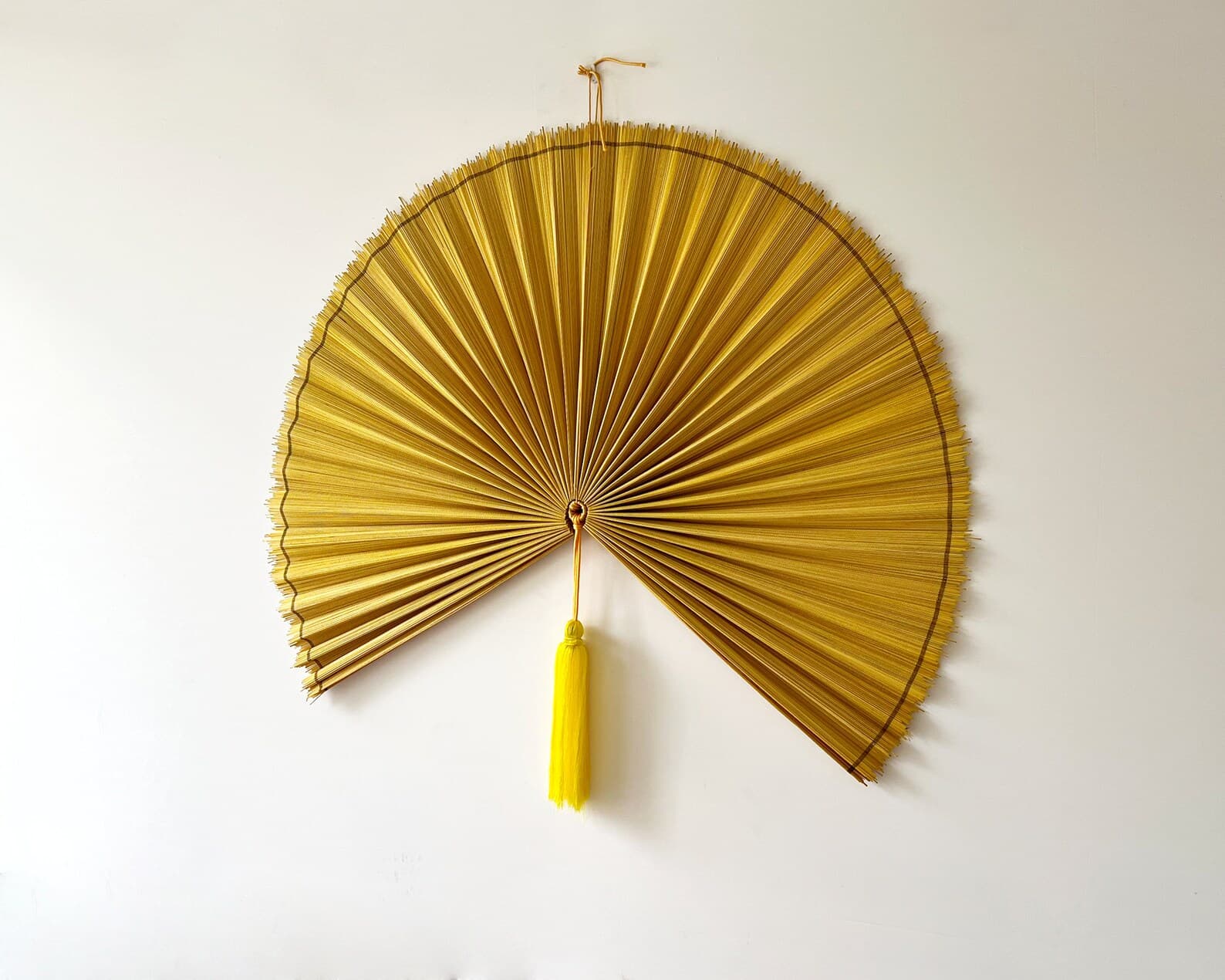 Wall Fan Decor, Bamboo Decorative Fans, Handcrafted Bamboo Fan, Boho Bamboo Wall Decor, Artisan Bamboo Fan Decor, Bamboo Fan ( Style Fan 42) 4