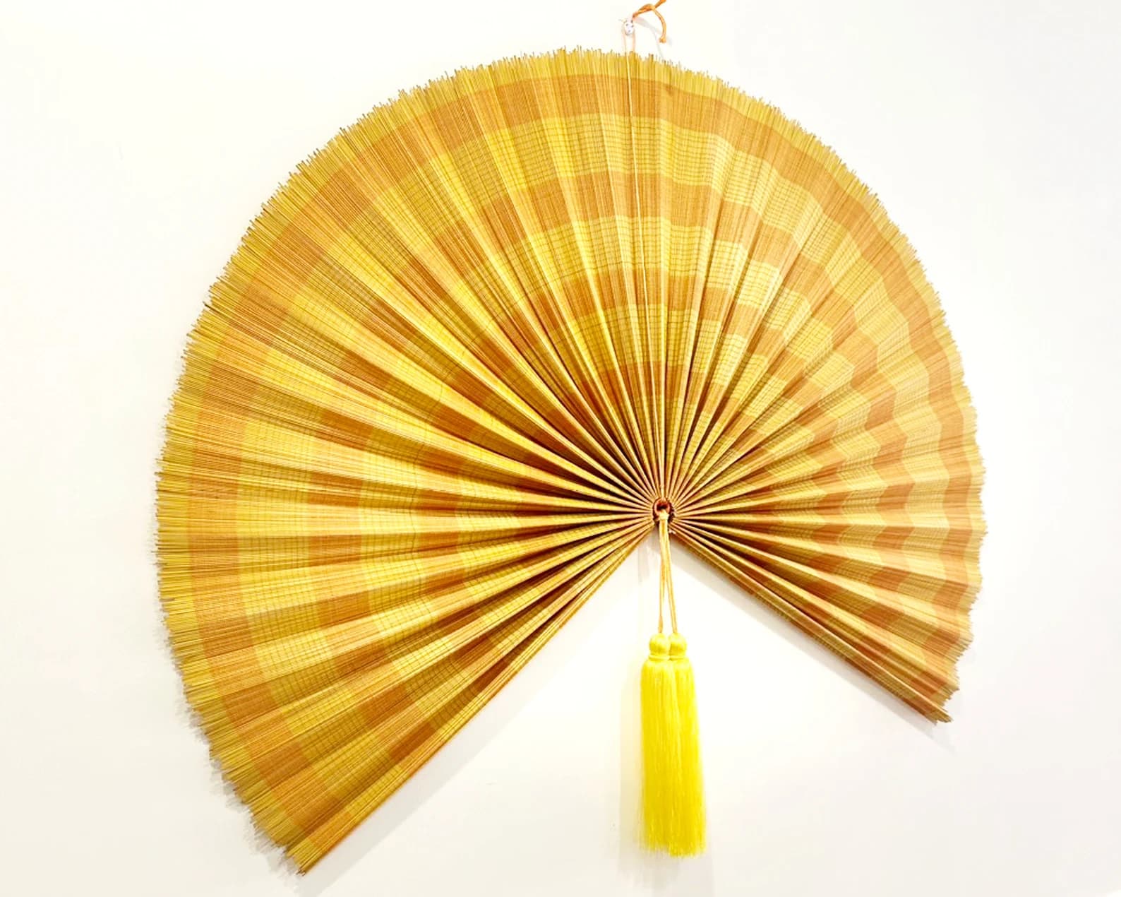 Wall Fan Decor, Bamboo Decorative Fans, Handcrafted Bamboo Fan, Boho Bamboo Wall Decor, Artisan Bamboo Fan Decor, Bamboo Fan ( Style Fan 96) 3