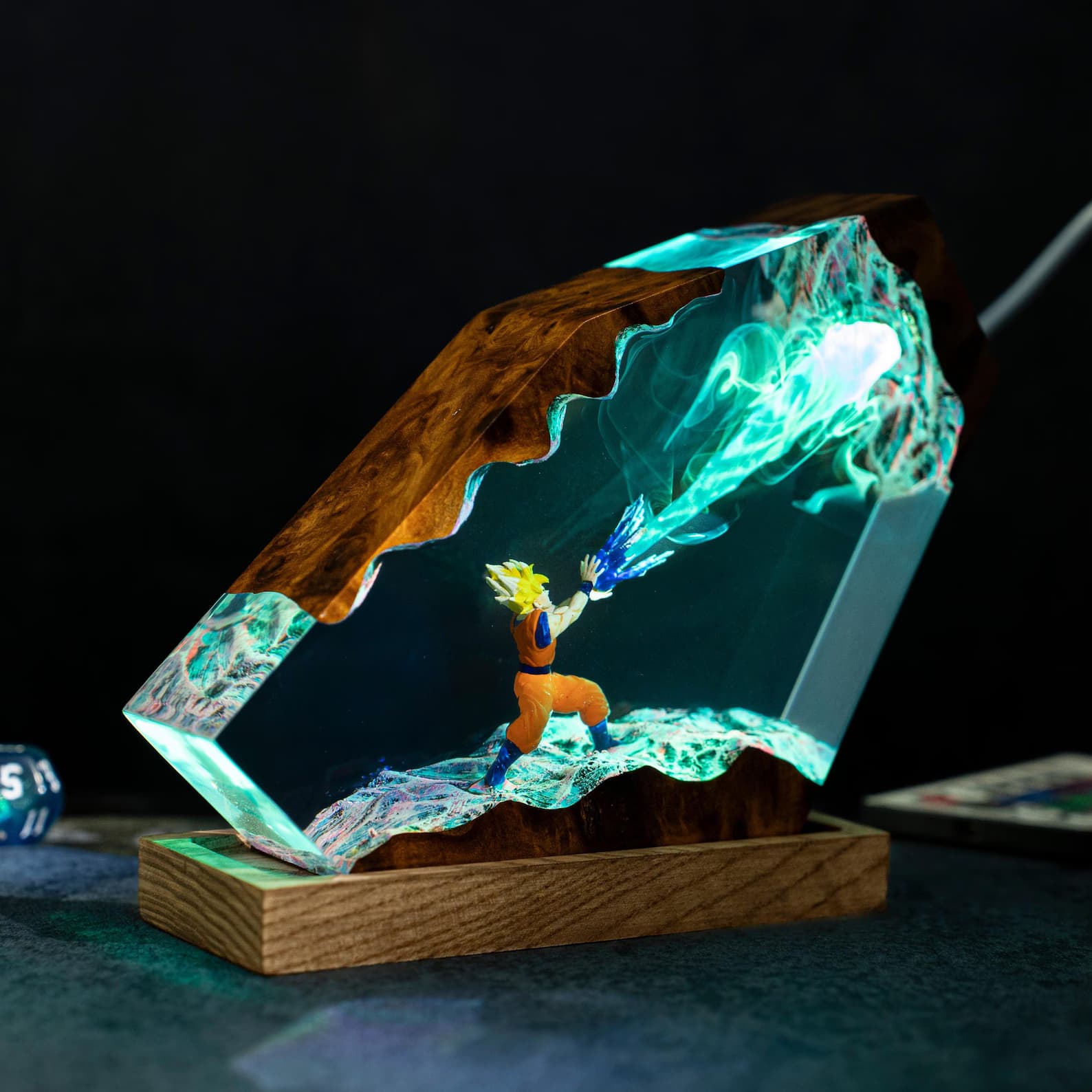 Songoku Super Saiyan Resin Lamp, dragonball figure, christmas lights, Xmas gift ideas for kids 3