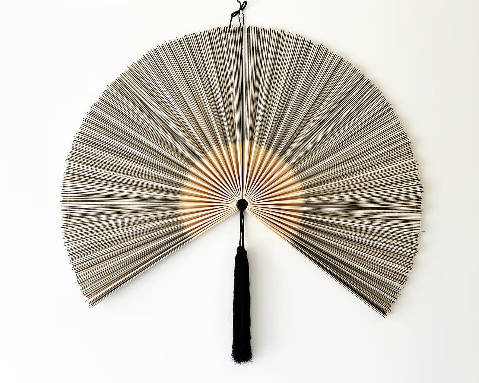 Wall Fan Decor, Bamboo Decorative Fans, Handcrafted Bamboo Fan, Boho Bamboo Wall Decor, Artisan Bamboo Fan Decor, Bamboo Fan ( Style Fan 80) 6