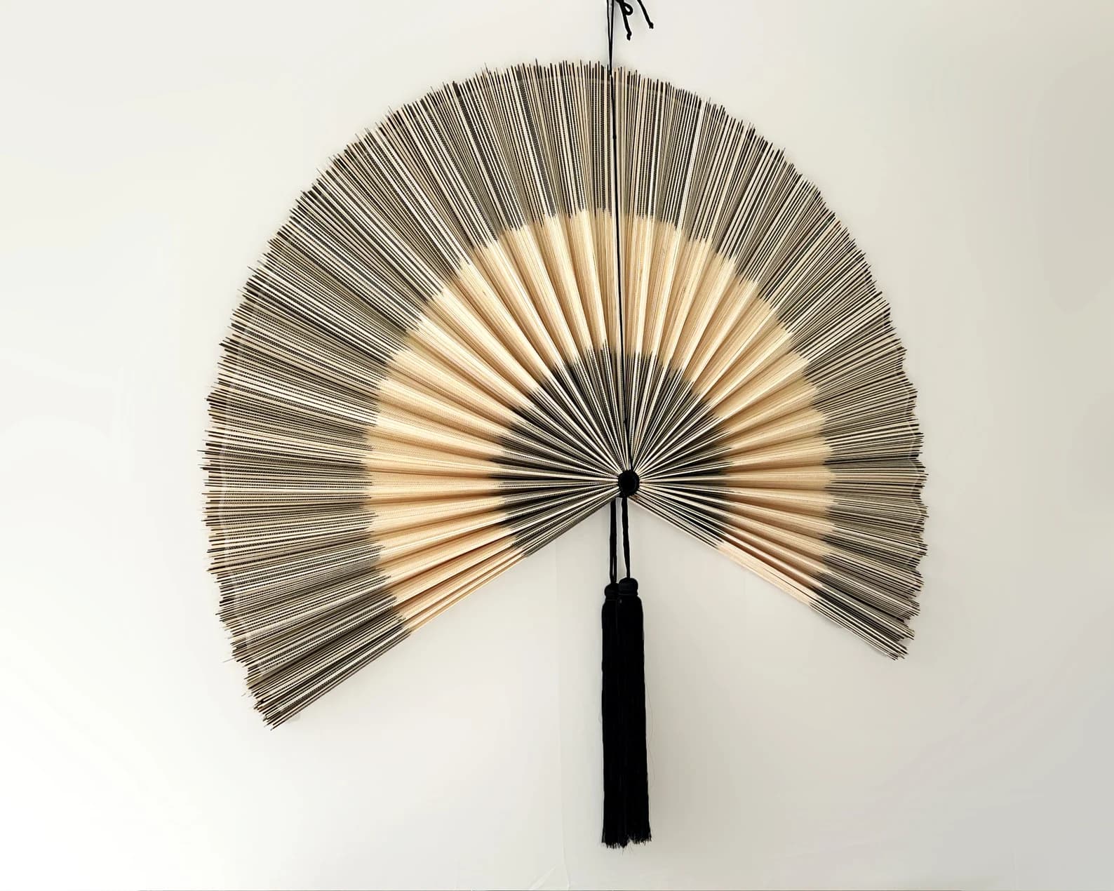 Wall Fan Decor, Bamboo Decorative Fans, Handcrafted Bamboo Fan, Boho Bamboo Wall Decor, Artisan Bamboo Fan Decor, Bamboo Fan ( Style Fan 04) 3