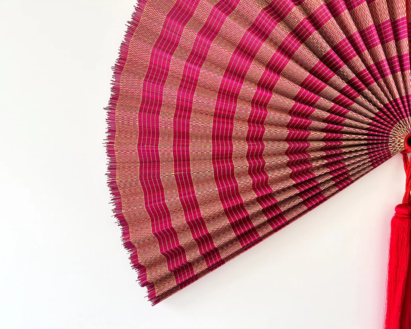 Wall Fan Decor, Bamboo Decorative Fans, Handcrafted Bamboo Fan, Boho Bamboo Wall Decor, Artisan Bamboo Fan Decor, Bamboo Fan ( Style Fan 56) 6