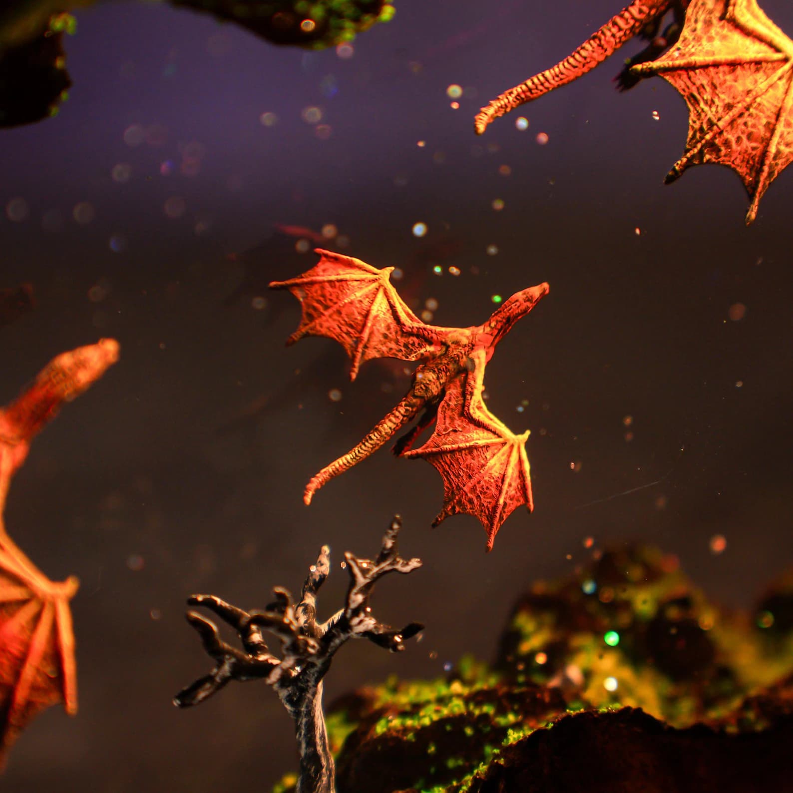 Handmade Resin Dragon Lamp: Fire & Ice Lighting Decor, 3d dragon table lamp, Lighting Home Decor, Valentines gift, resin epoxy 5