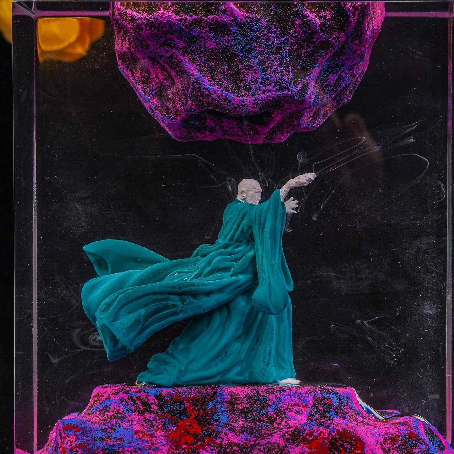 Handmade Room decor Epoxy Lamp,Diorama Power Ring lamp,Resin Night light gift,Gaming Resin Lamp,desk lamp,Desk decor,Unique Gift 9