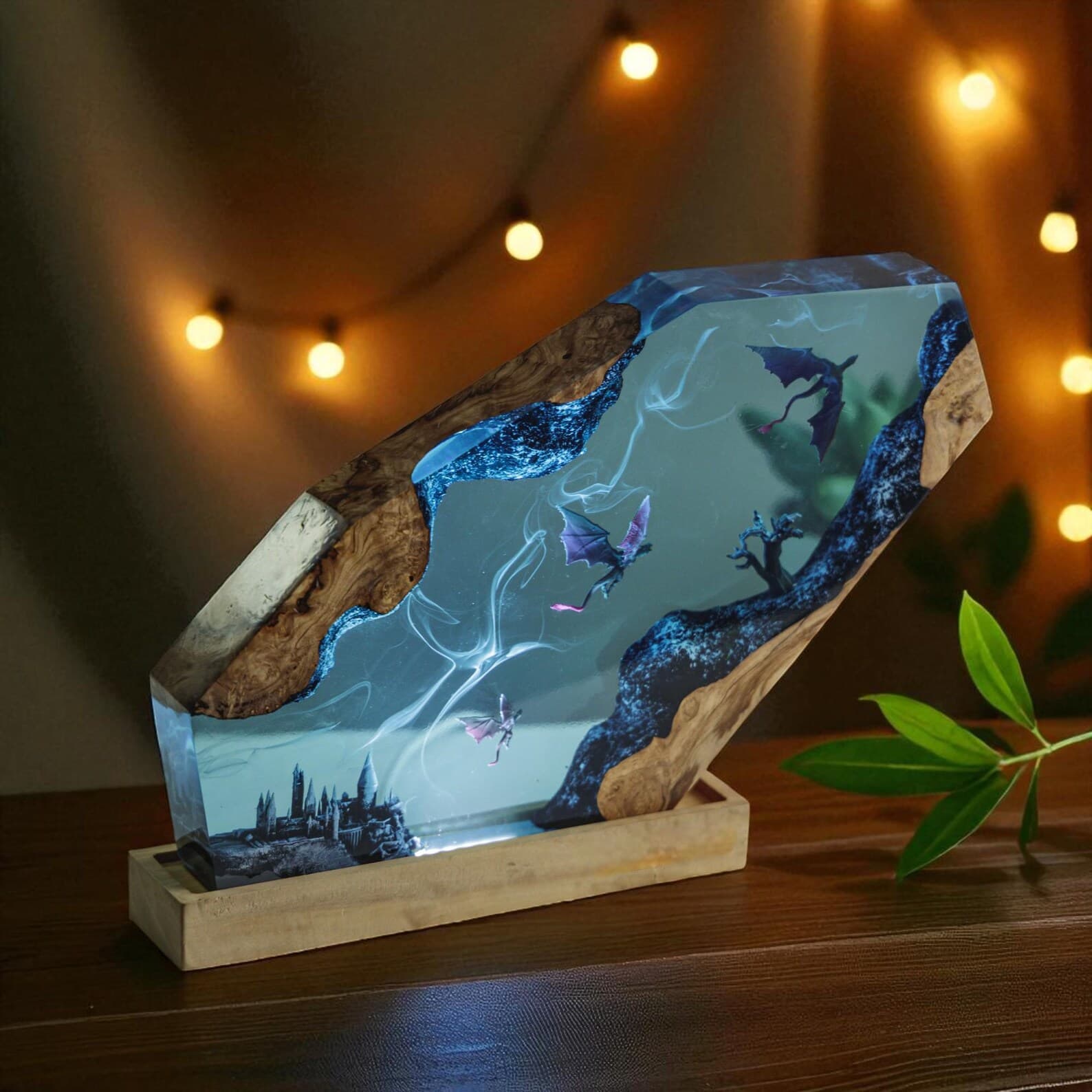 Dragon Resin Lamp, Handmade Fantasy LED Night Light, Magical Christmas Gift for Dragon Lover 8