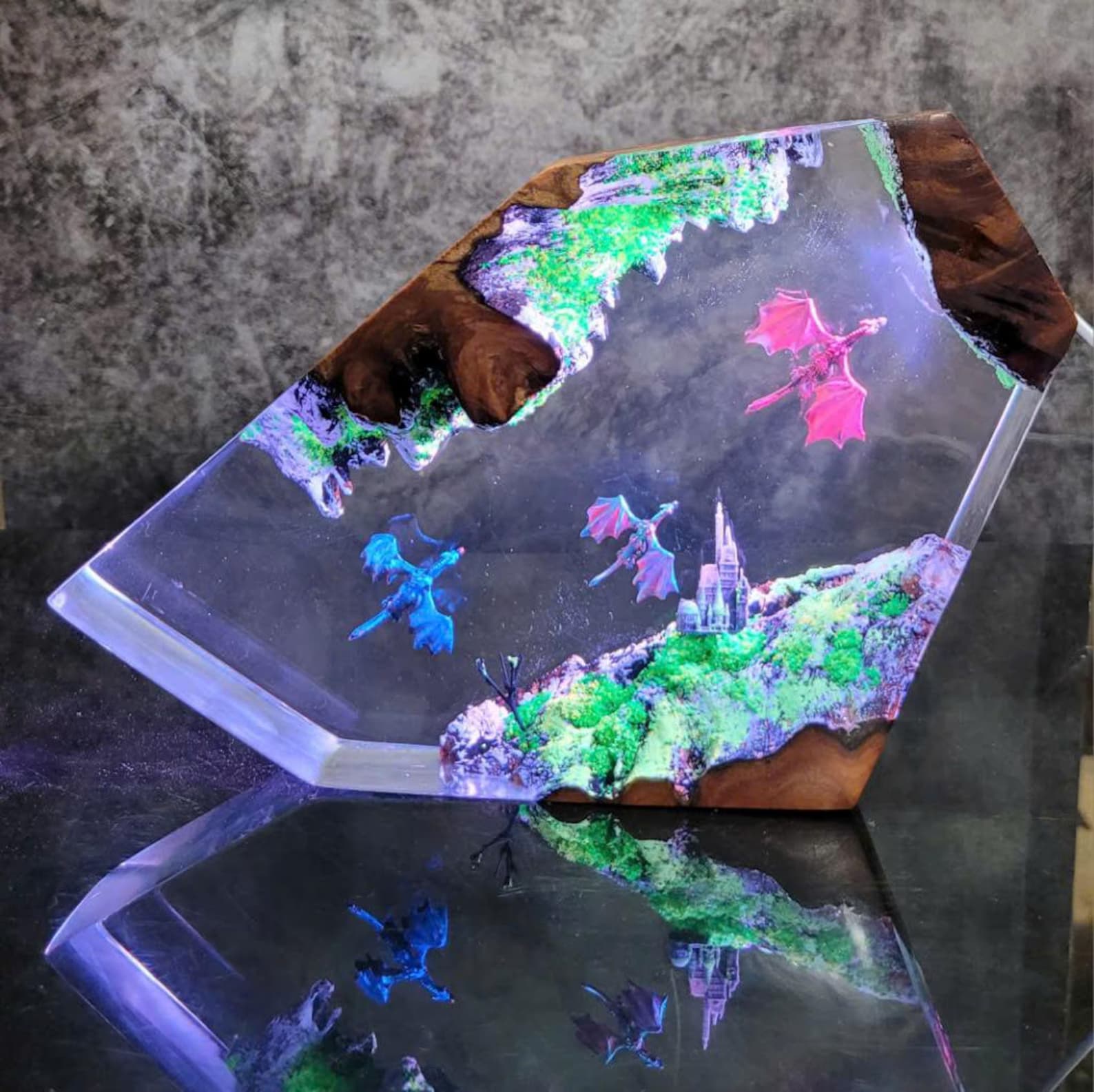 Fire Breath Dragon Resin Lamp, Fantasy Skyrim Night Light, Mystical Flame-Breathing Resin, Handmade Gift for New Year 10