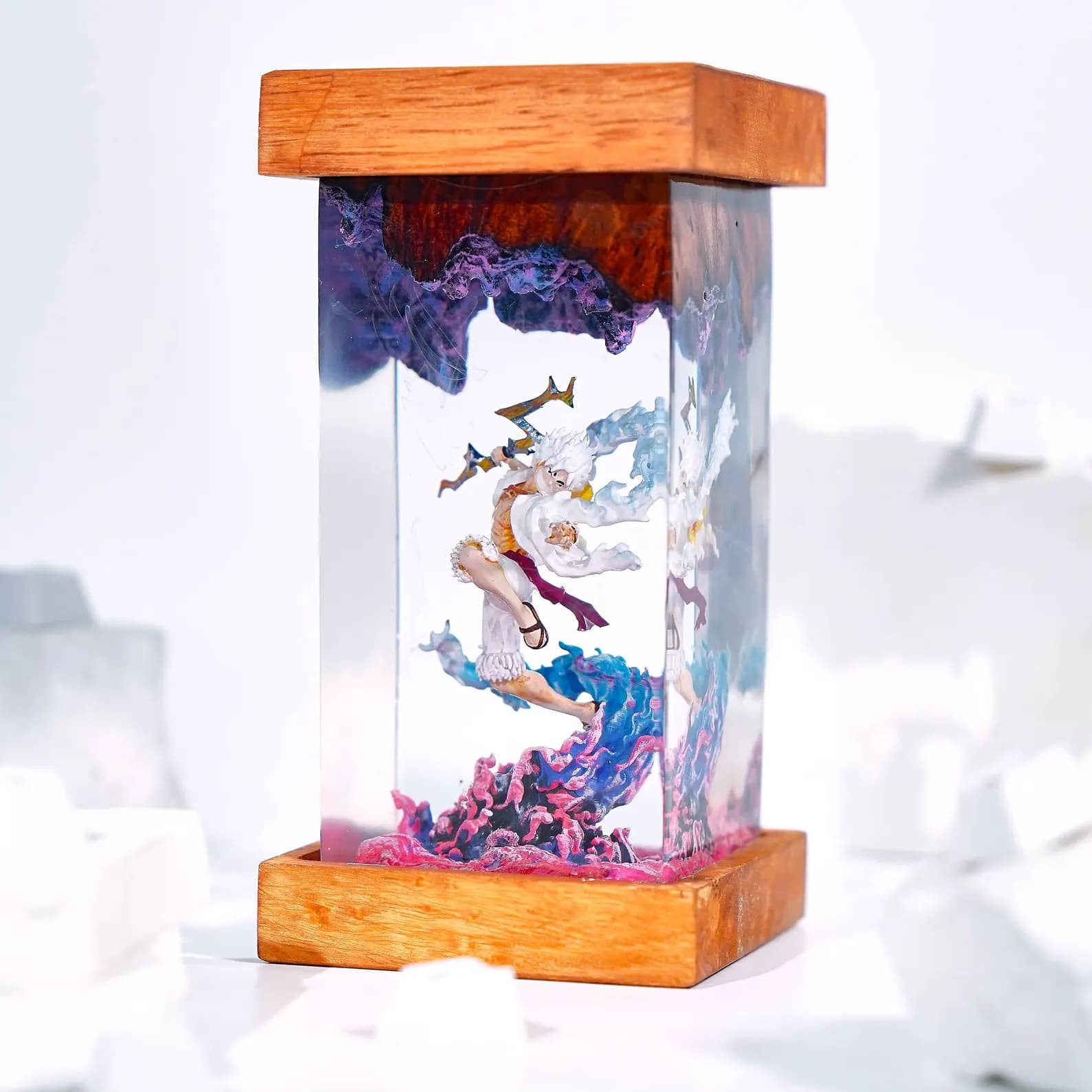 Z.or.o Dragon Lamp, Onepi.ec/e diorama wood resin lamp, G.e.ar 5 Inspired, Gift For kid, gift for him, Valentine Gift Idea, Gift For Otaku 3
