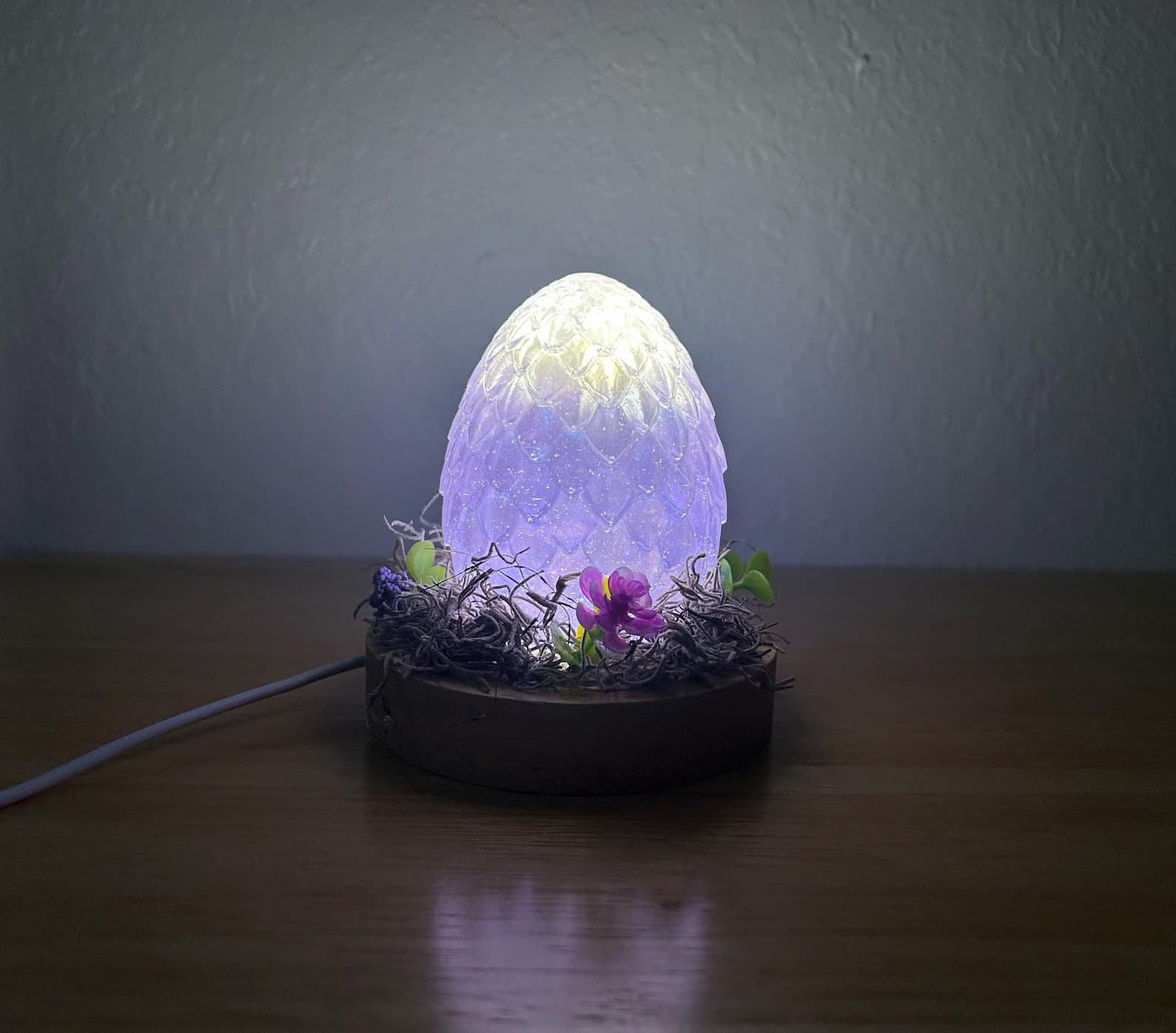 Dragon Egg Lamp, Light up Dragon Egg, Dragon, Dragon Egg, Resin, Resin Dragon Egg, Nursery Decor, Baby Shower Gift, Enchanted Light 1