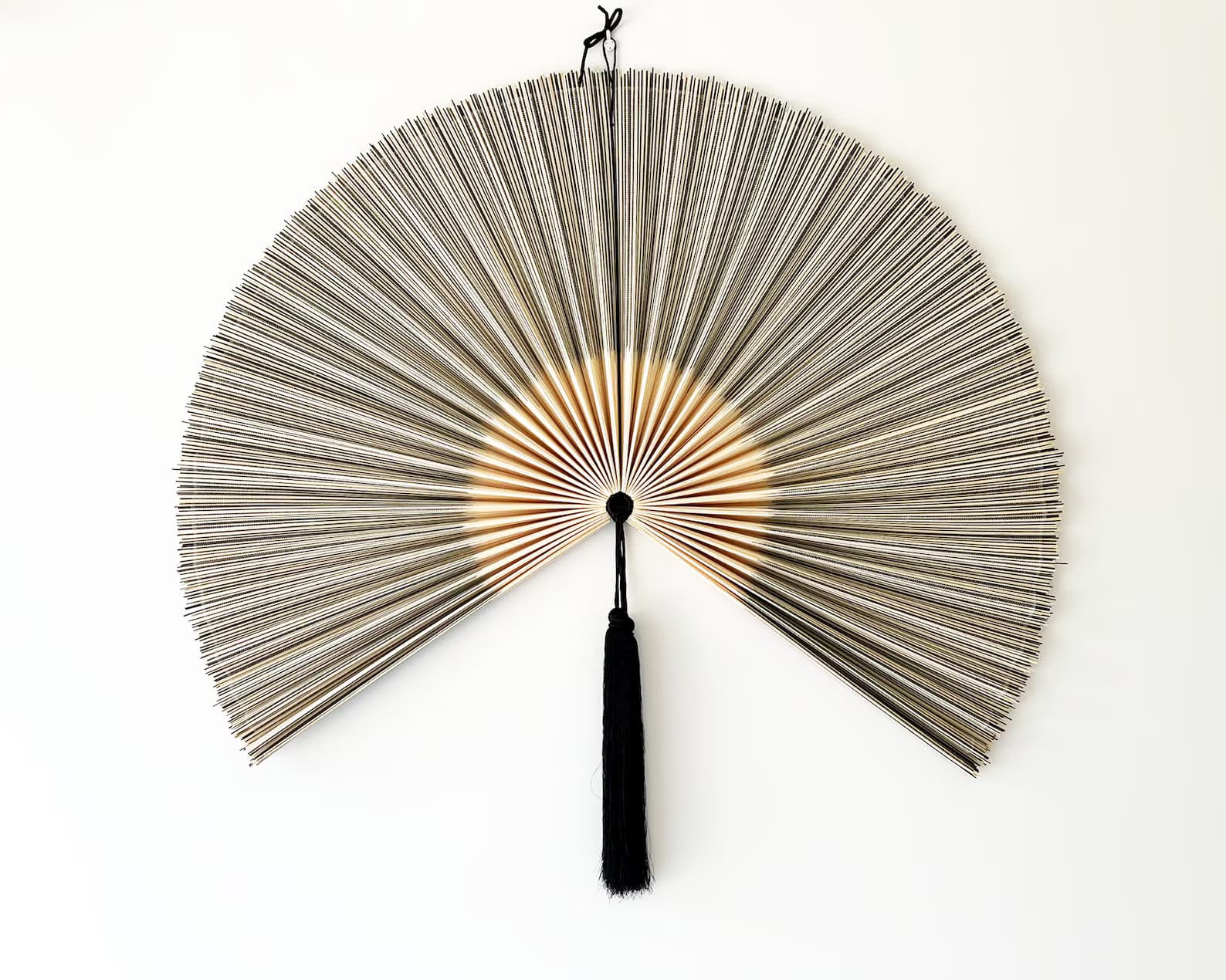 Wall Fan Decor, Bamboo Decorative Fans, Handcrafted Bamboo Fan, Boho Bamboo Wall Decor, Artisan Bamboo Fan Decor, Bamboo Fan ( Style Fan 80) 5