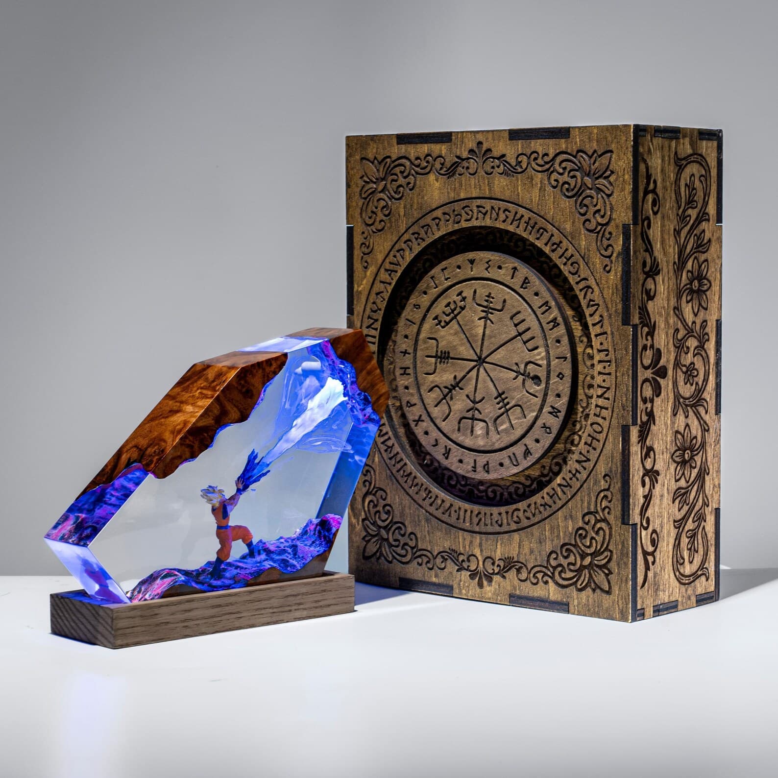 T00thless and Light fury resin Night Lights, Handmade Fantasy Gift for Couples, christmas decor 12