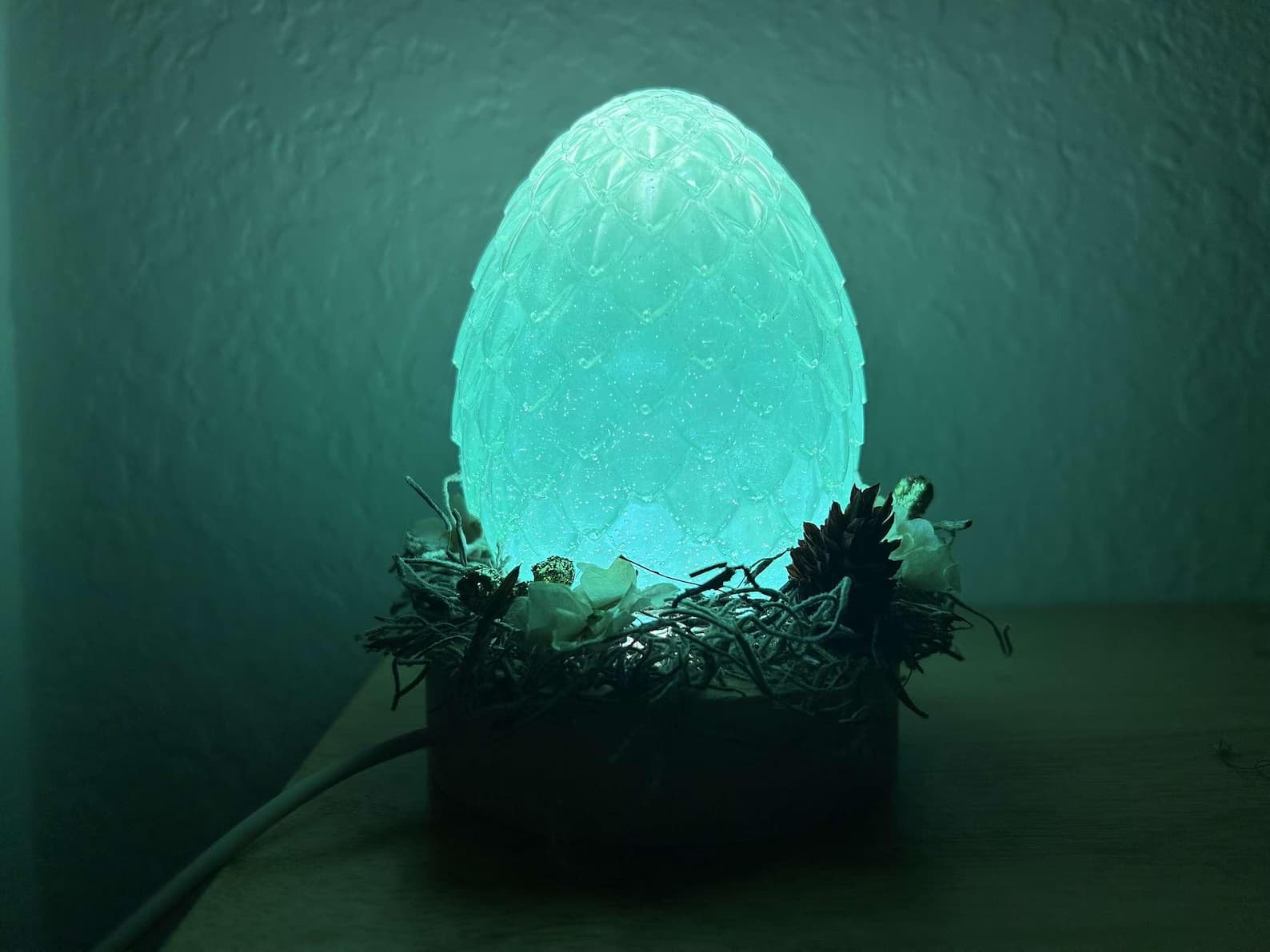 Dragon Egg Lamp, Light up Dragon Egg, Dragon, Dragon Egg, Resin, Resin Dragon Egg, Nursery Decor, Baby Shower Gift, Enchanted Light 3