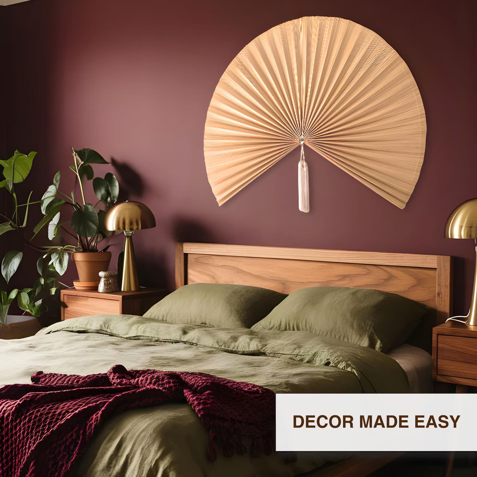 Bamboo Wall Hanging Fan 12