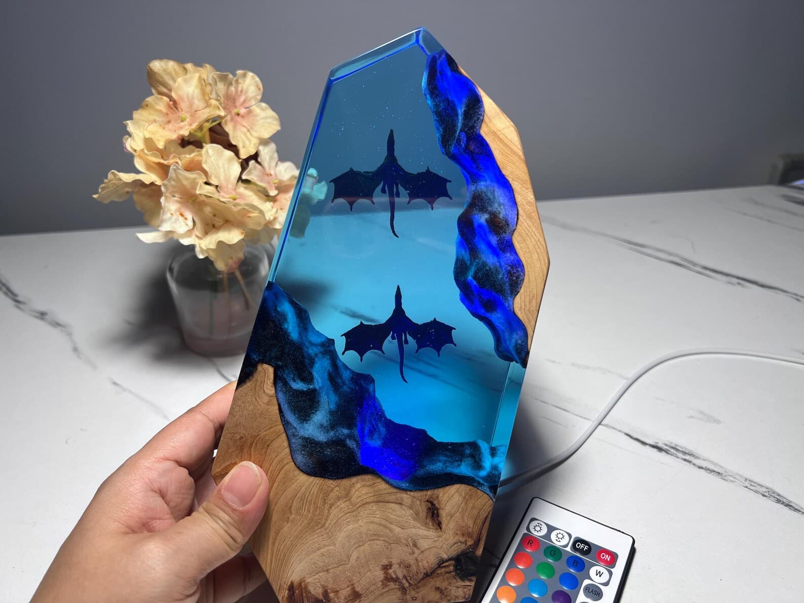 Fire Dragon and Ice Dragon Resin LampâChristmas Decoration, Dragon Lover Gift MrChuahStore 5 out of 5 stars 11